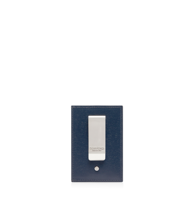 GRAIN LEATHER MONEY CLIP CARDHOLDER image number 1