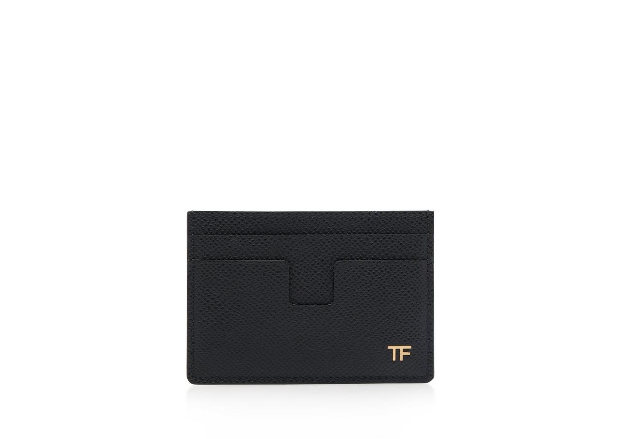 Shop TOM FORD Grained Leather Card Holder Money Clip