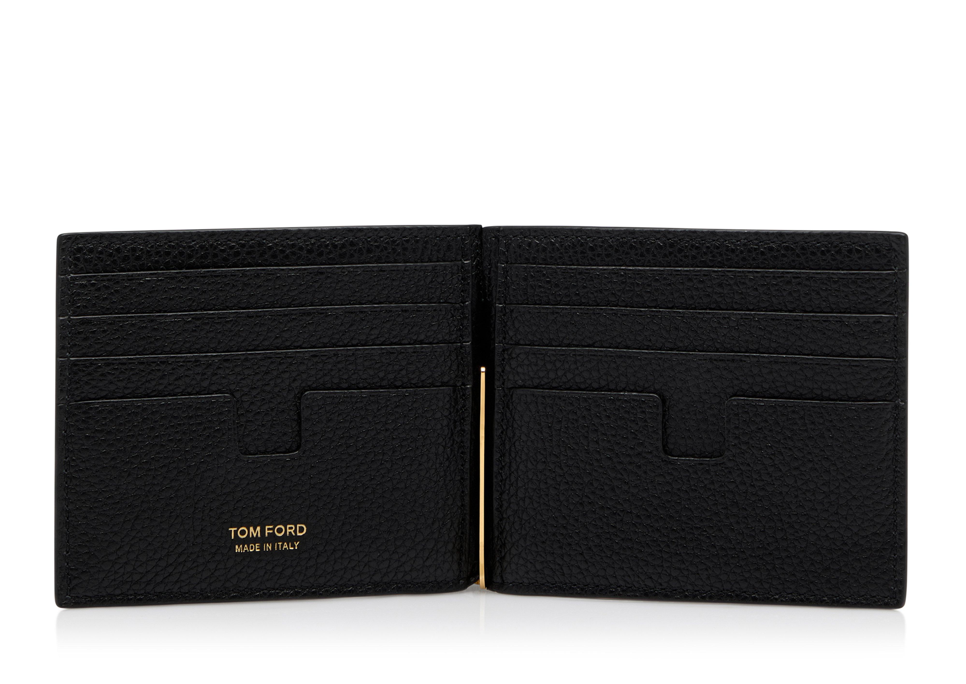 マネークリップ TOM FORD FW25 MONEYCLIP T LINE (Y0231LCL158G 1N001) GRAIN LEATHER MONEY CLIP WALLET | Tom Ford Fashion