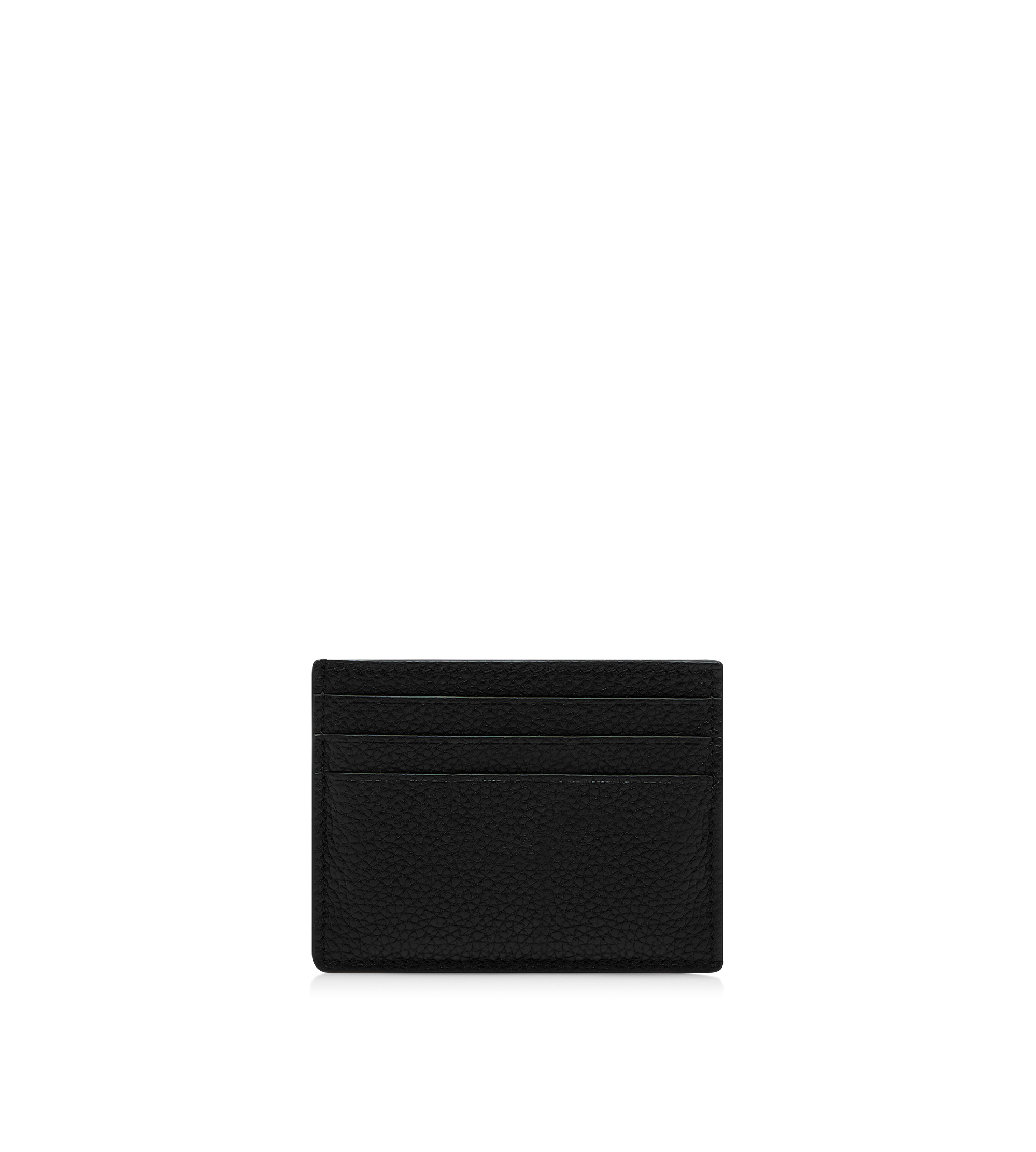 Grain Leather Wallet With Money Clip in Black - Saint Laurent