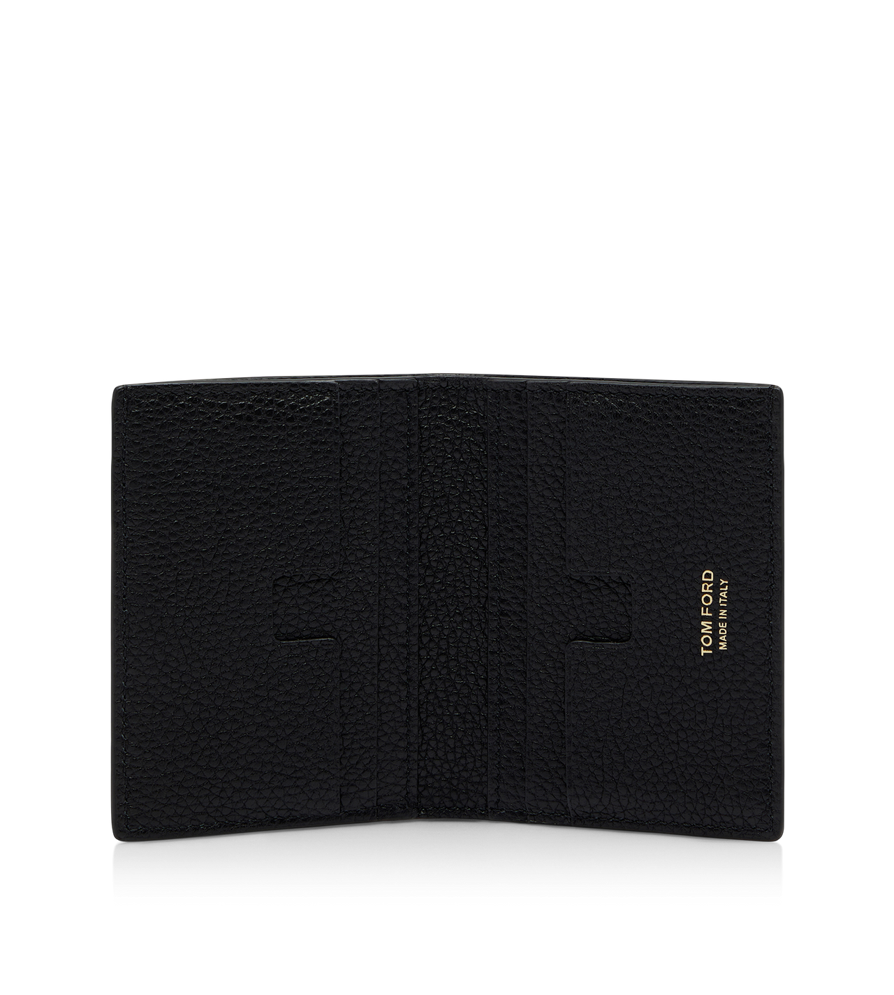 GRAIN LEATHER FOLDING CARDHOLDER image number 1