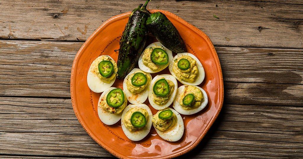 Roasted Jalapeno Cheddar Deviled Eggs | Traeger Grills