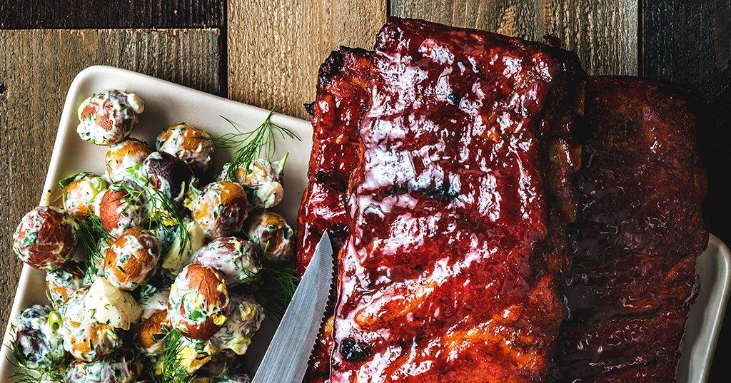 BBQ Spare Ribs with Warm Potato Salad | Traeger Grills