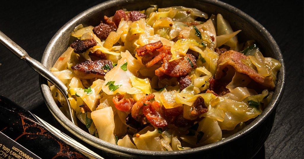 Beer-Braised Cabbage with Bacon Recipe | Traeger Grills