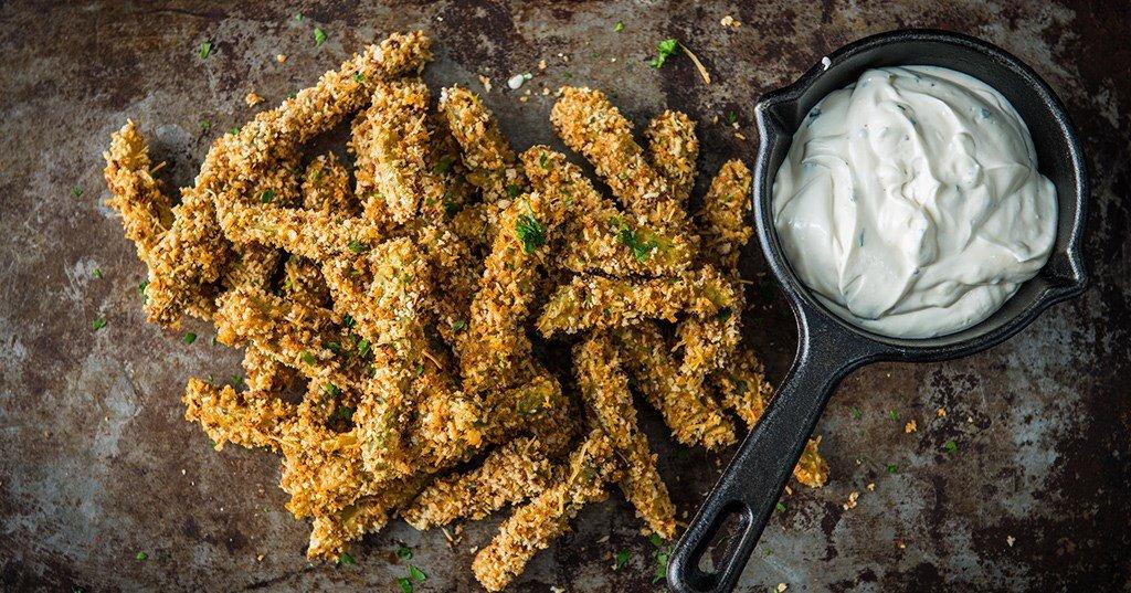 Baked Pickles with Buttermilk Dip Recipe | Traeger Grills