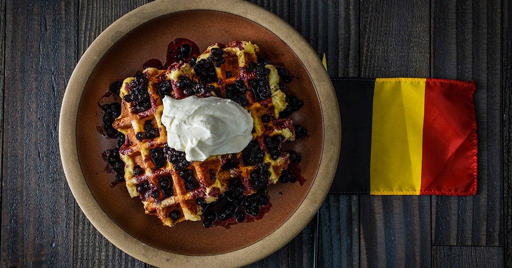 Belgium Waffle & Smoked Blueberry Sauce Recipe - Traeger