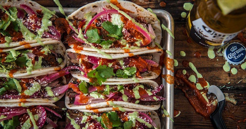 Brisket Tacos with Smoked Cilantro Cream Recipe - Traeger