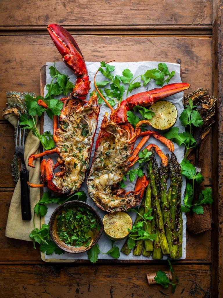 Caribbean_Curry_Grilled_Lobsters_Garlic_Lime_Asparagus