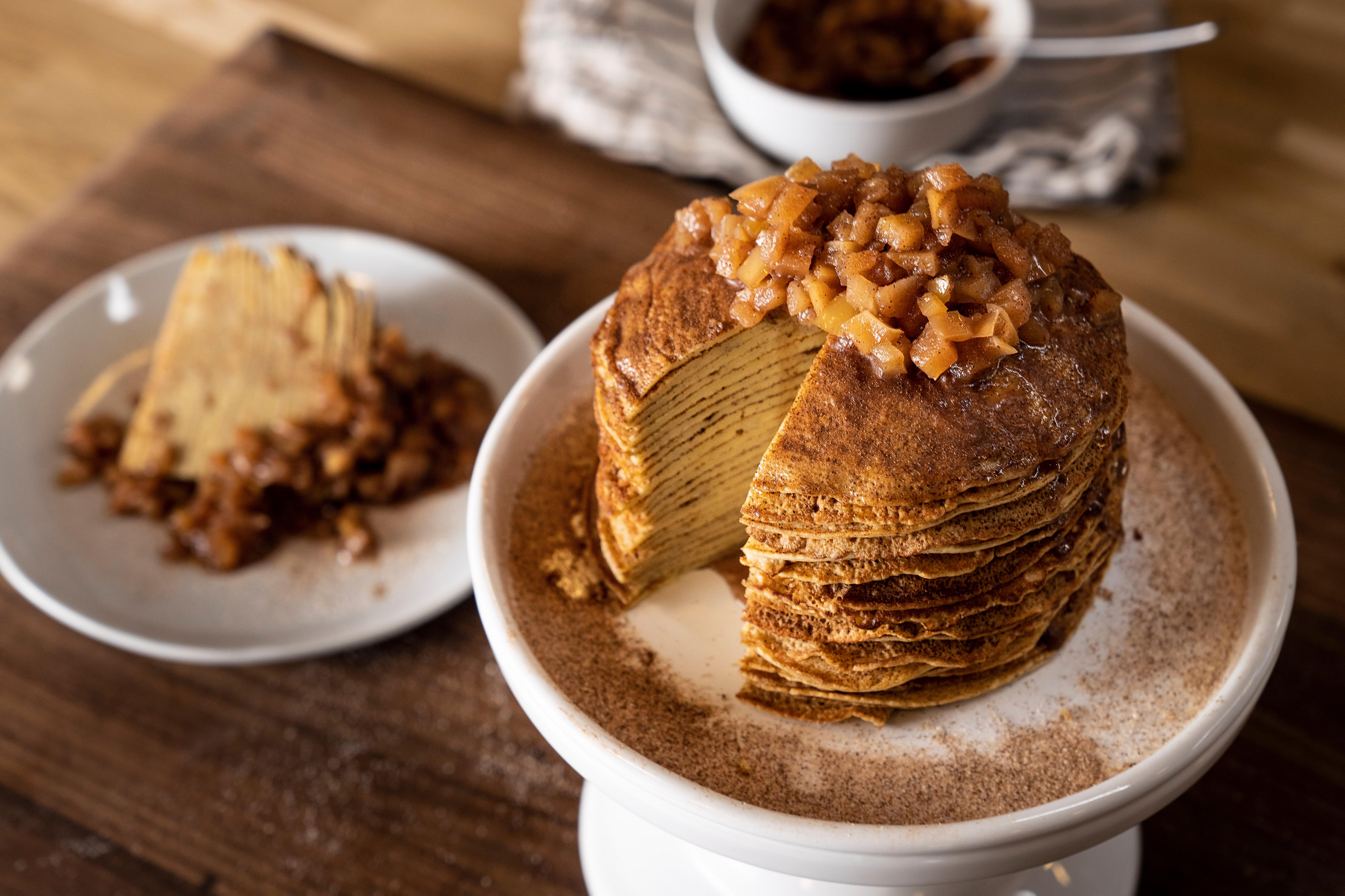 Flat Top Cinnamon-Sugar Crepe Cake - Traeger Grills