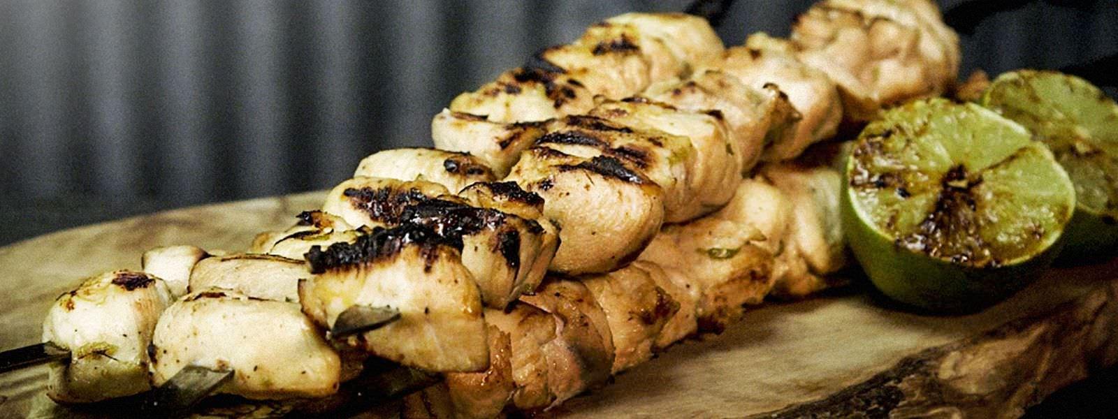 Honey Lime Chicken Adobo Skewers | Traeger Grills