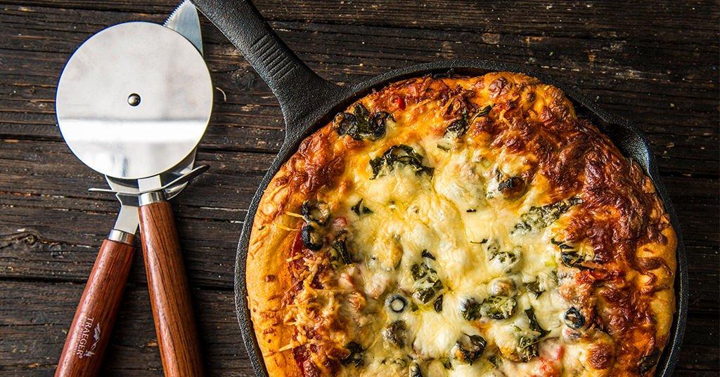Baked Deep Dish Supreme Pizza Recipe | Traeger Grills
