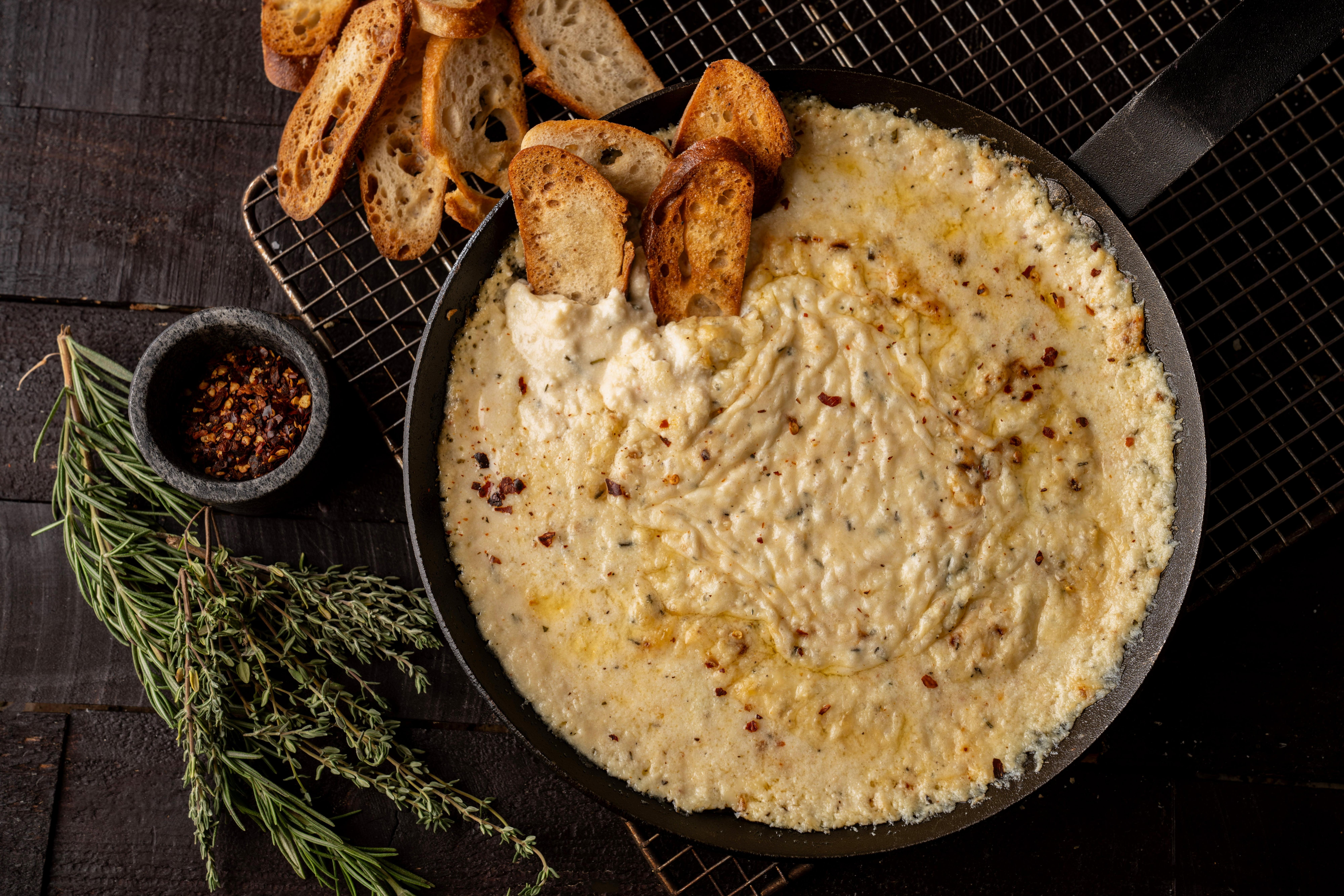 Baked Ricotta Dip with Roasted Garlic - Traeger Grills