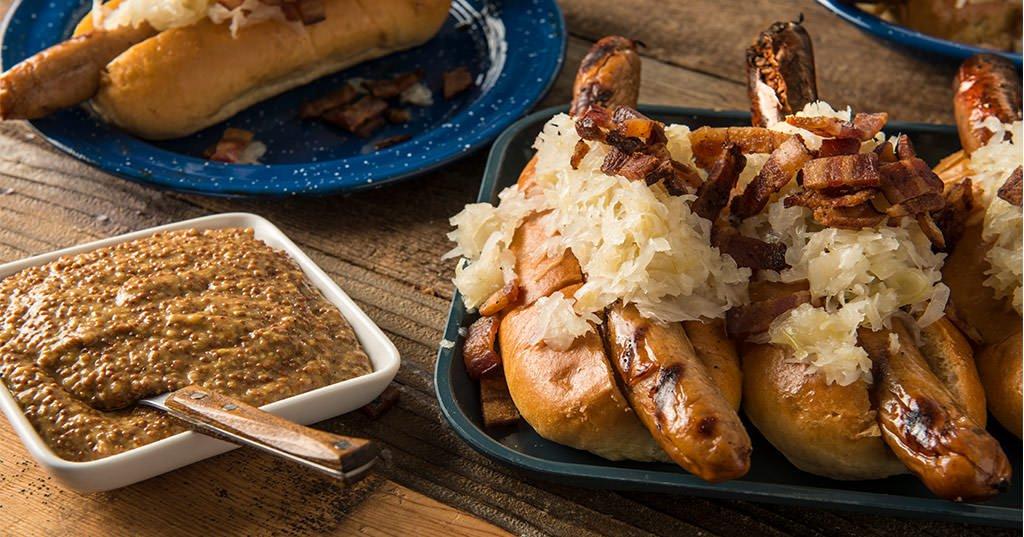 Frankfurter with Smoked Sauerkraut &amp; Bacon Recipes - Traeger