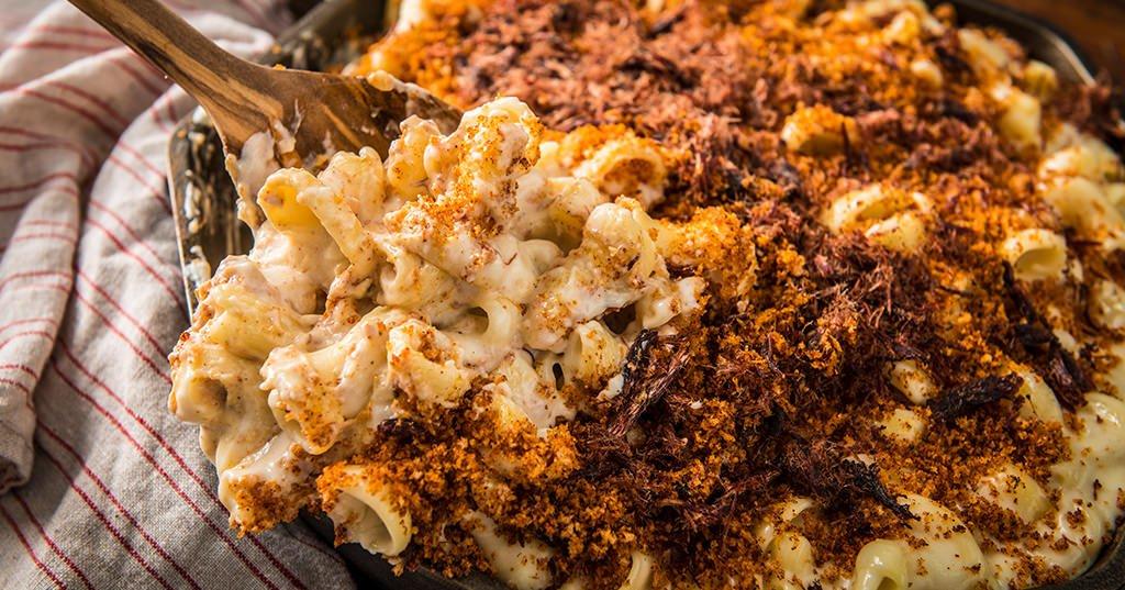 Baked Mac & Cheese with Jerky Dust Recipe | Traeger Grills
