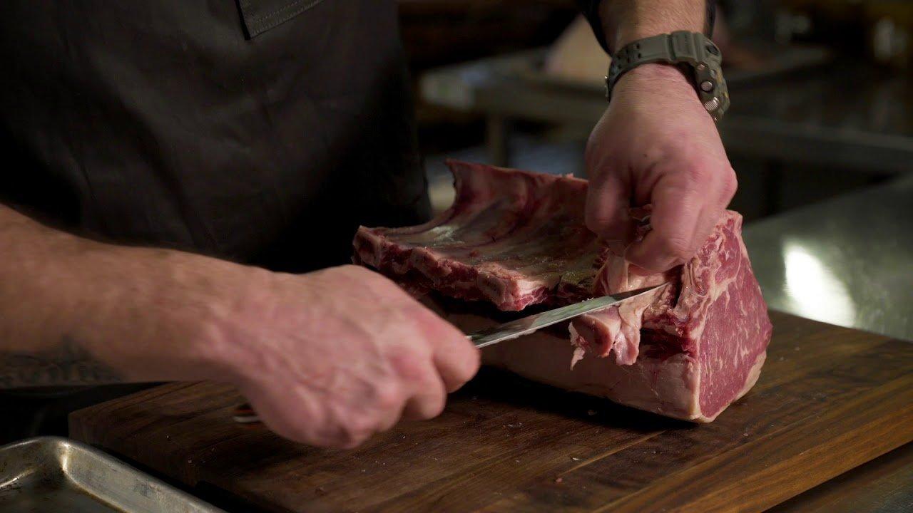 Knife Skills How to French a Bonein Prime Rib with Matt Crawford