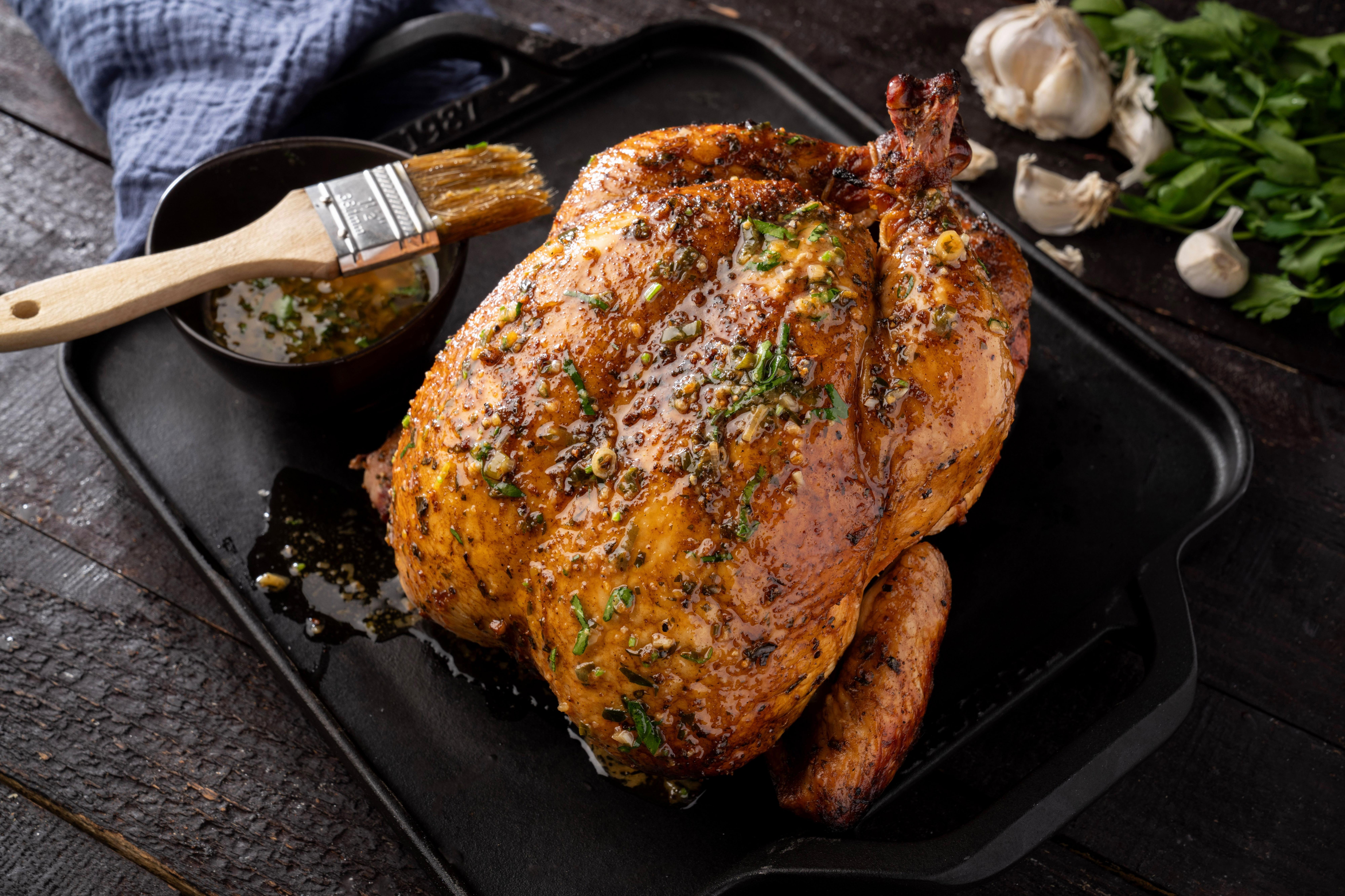 Smoke Roasted Chicken with Herbed Butter | Traeger Grills