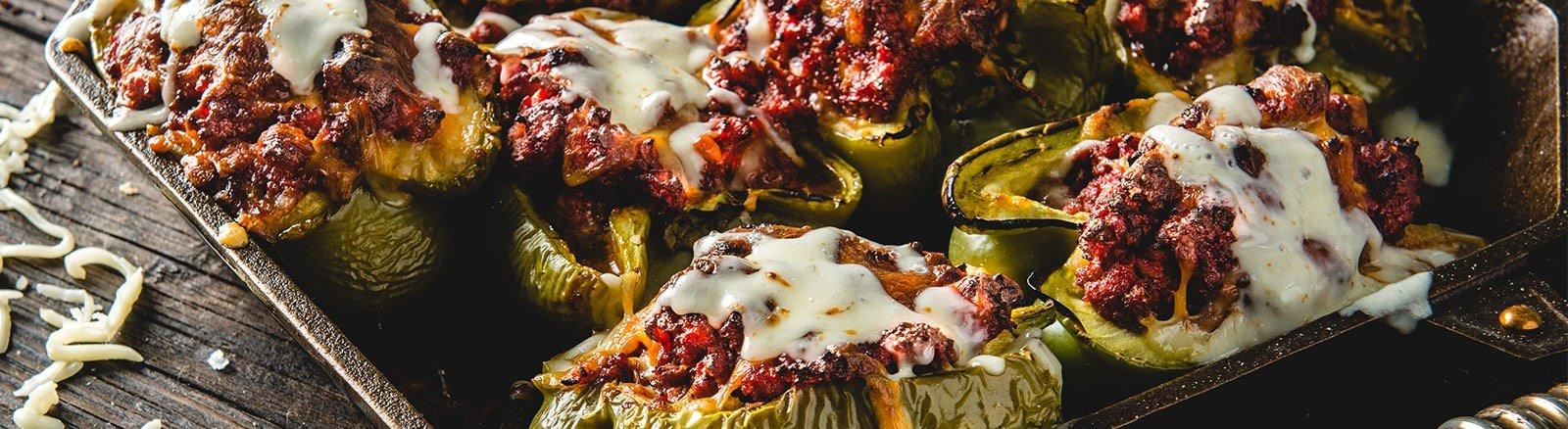 Roasted Sloppy Joe Stuffed Peppers Recipe | Traeger Grills