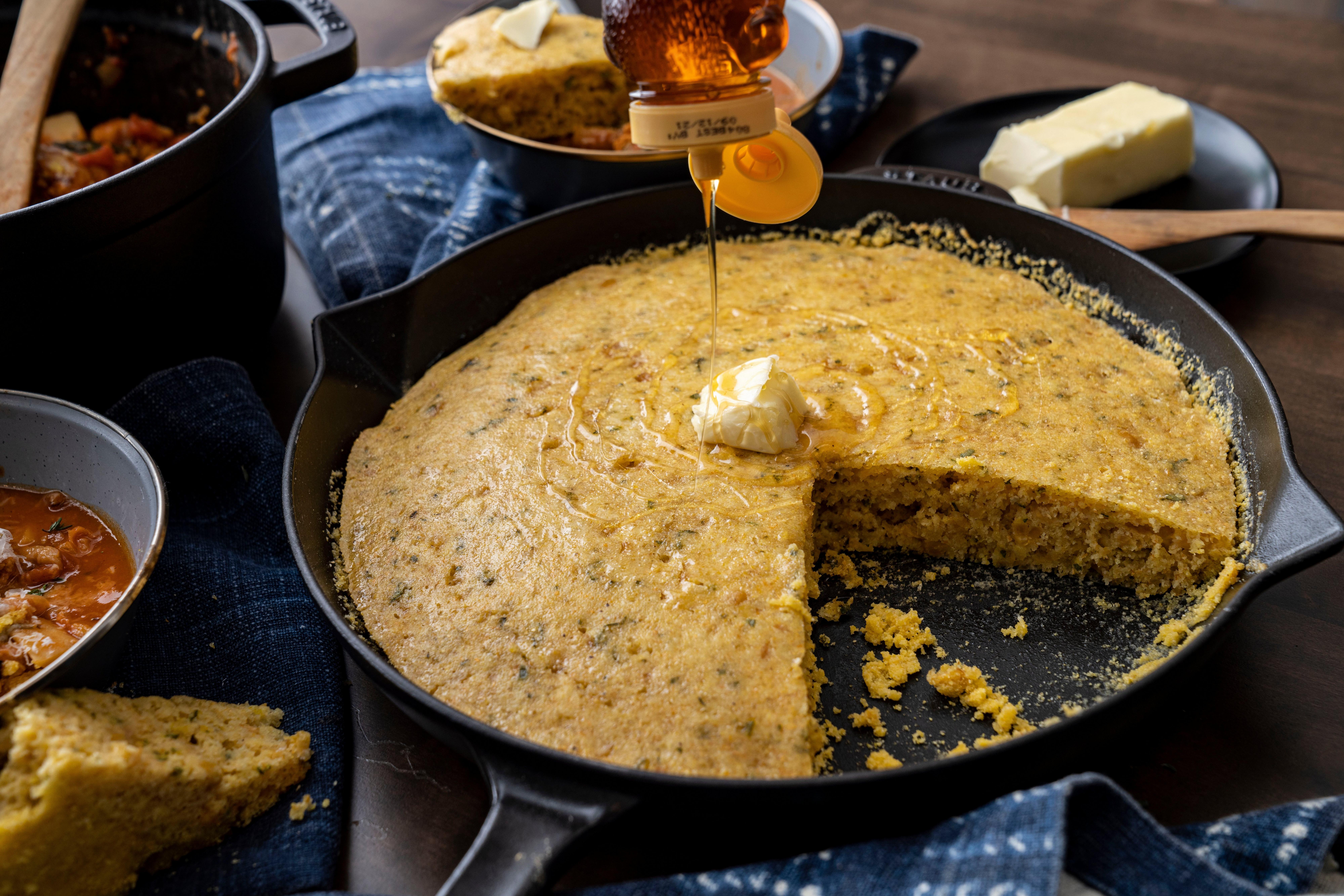 Sage & Honey Skillet Cornbread | Traeger Grills