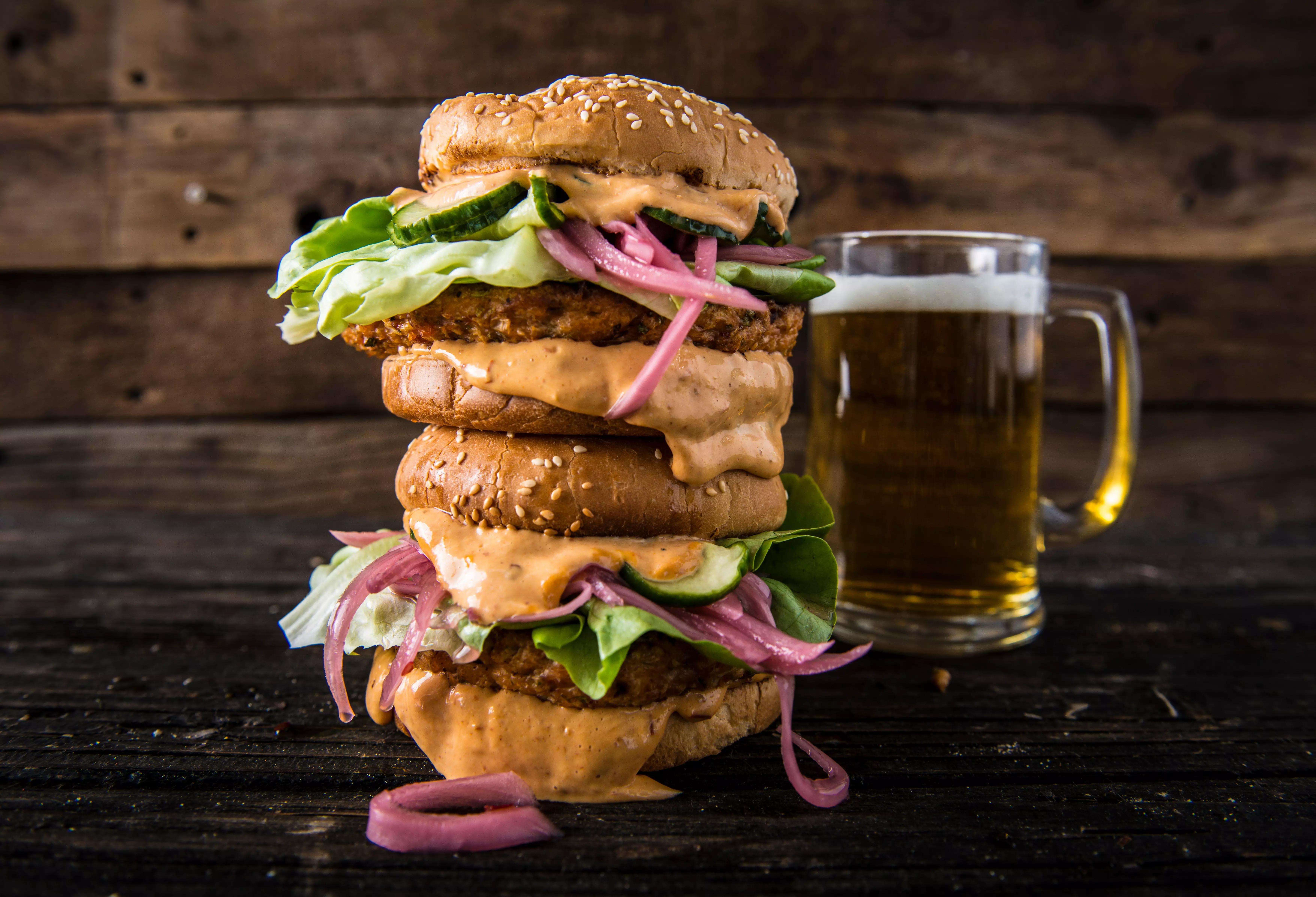 Grilled Salmon Burger with Chipotle Mayo