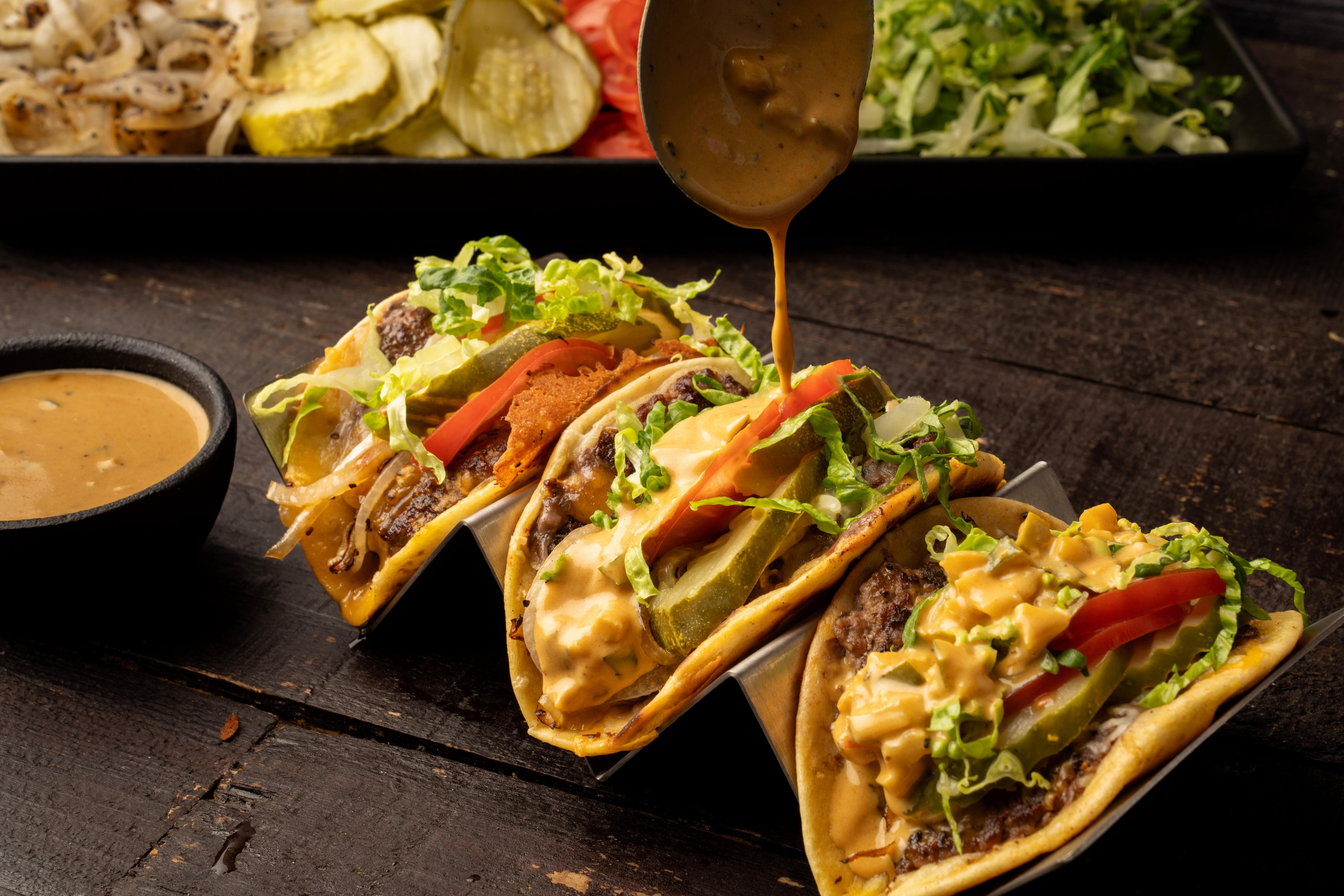 Smashed Burger Tacos