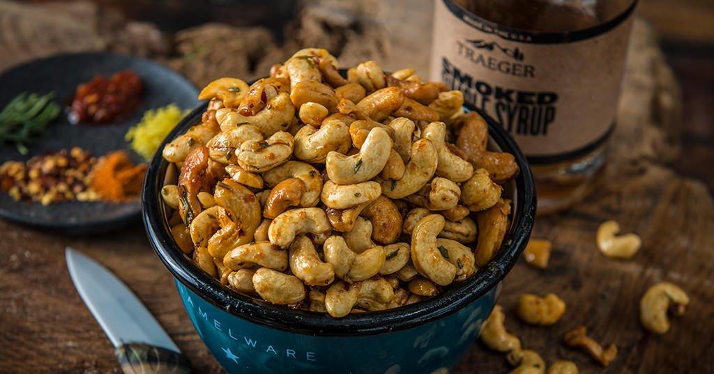 Smoked Sweet &amp; Spicy Cashews Recipe | Traeger Grills