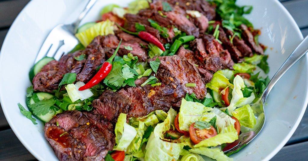 Grilled Thai Beef Salad by ThaiFusions Recipe | Traeger Grills