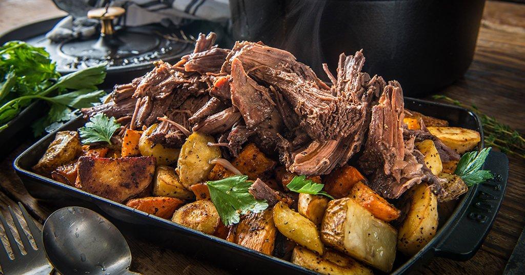 Elk Shoulder with Roasted Root Vegetables Recipe - Traeger