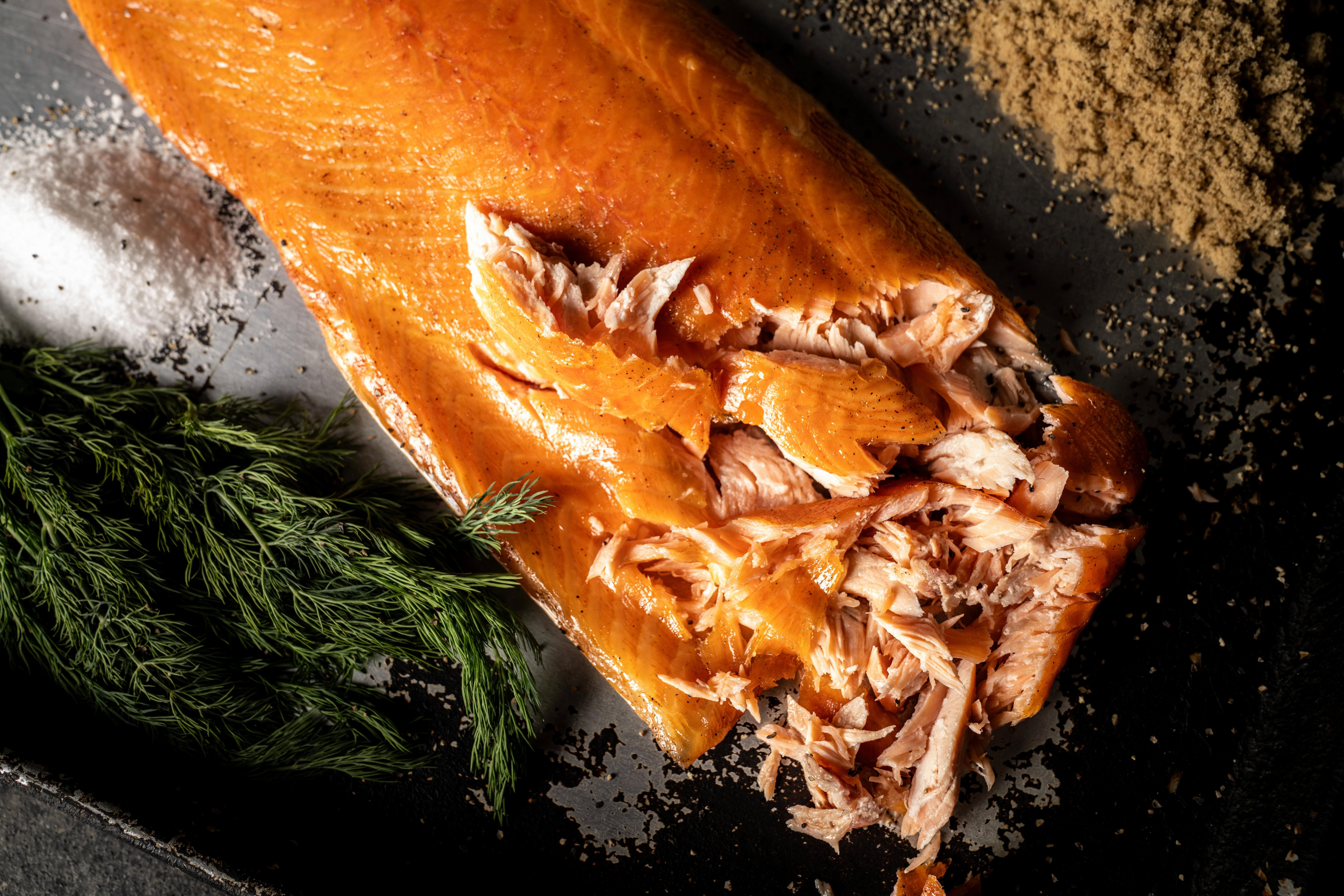 Cherry wood smoked salmon