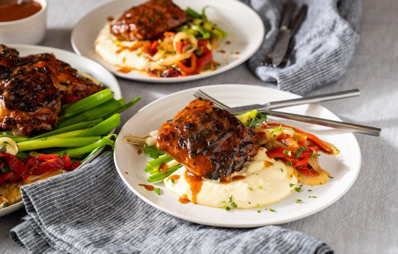 Maple Bourbon BBQ Chicken Thighs | Traeger Grills