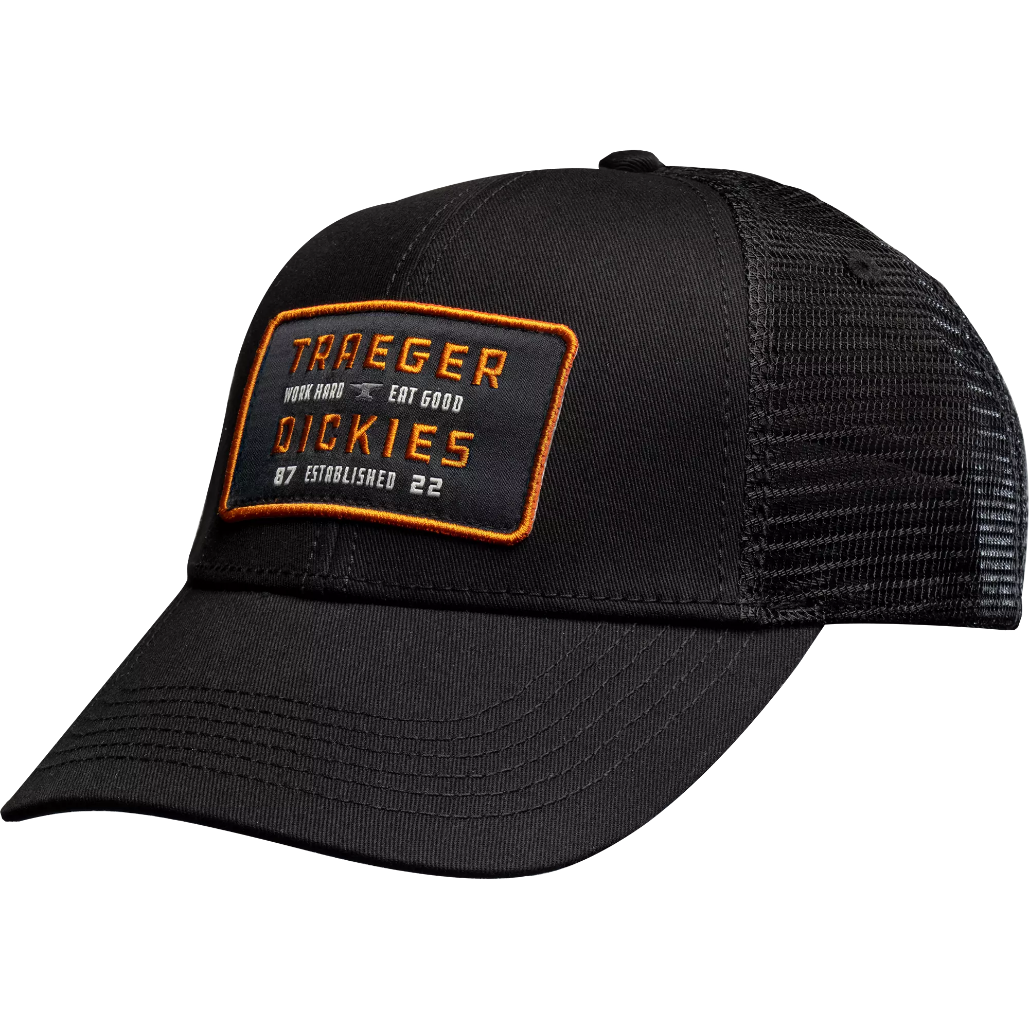 Traeger x Dickies Curved Brim Trucker Hat Black | Traeger®
