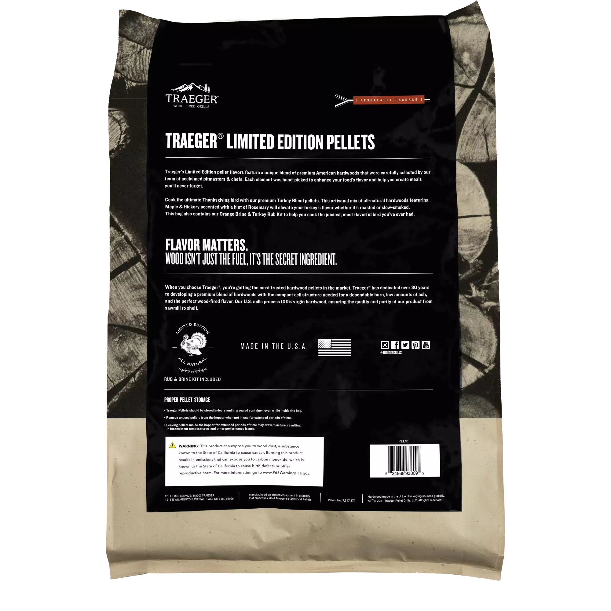 Traeger turkey pellets sales
