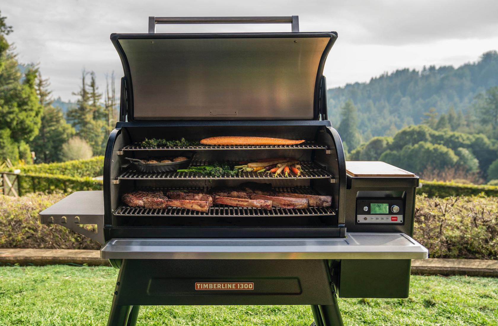 traeger-timberline-1300-pellet-grill-lifestyle-lid-open