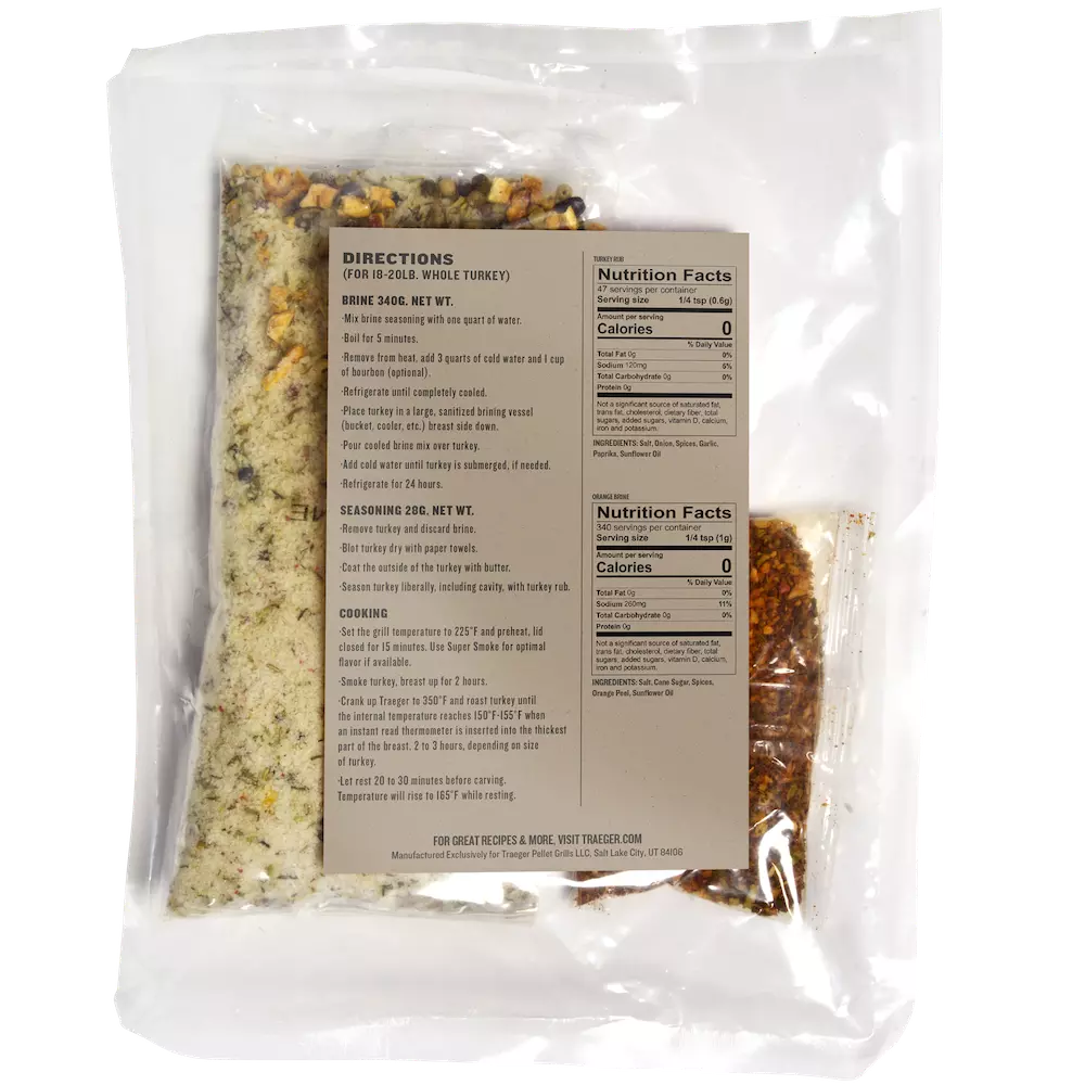 Traeger Orange Turkey Brine Kit Rub Traeger Grills