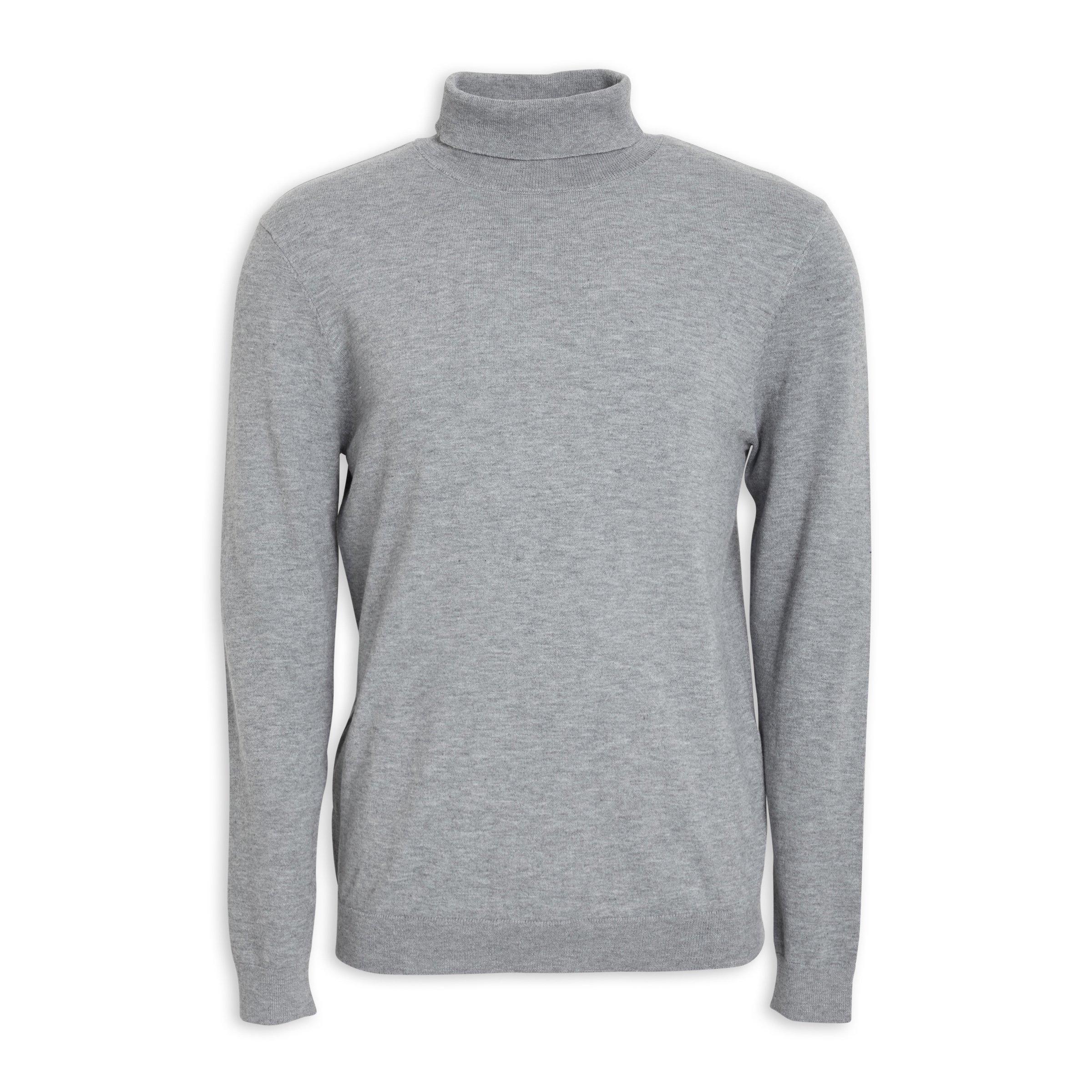 Grey polo neck store