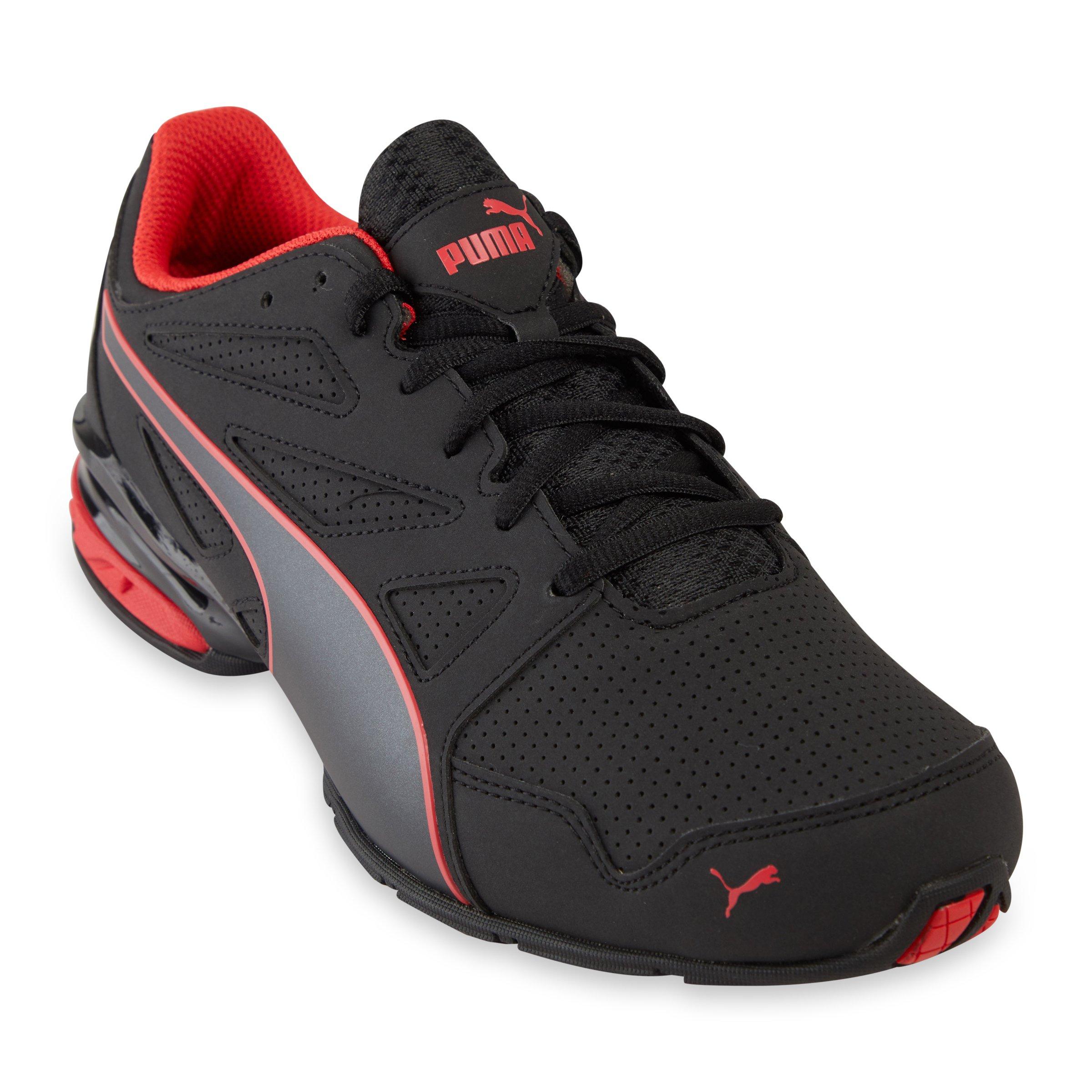 Red and black pumas on sale sales