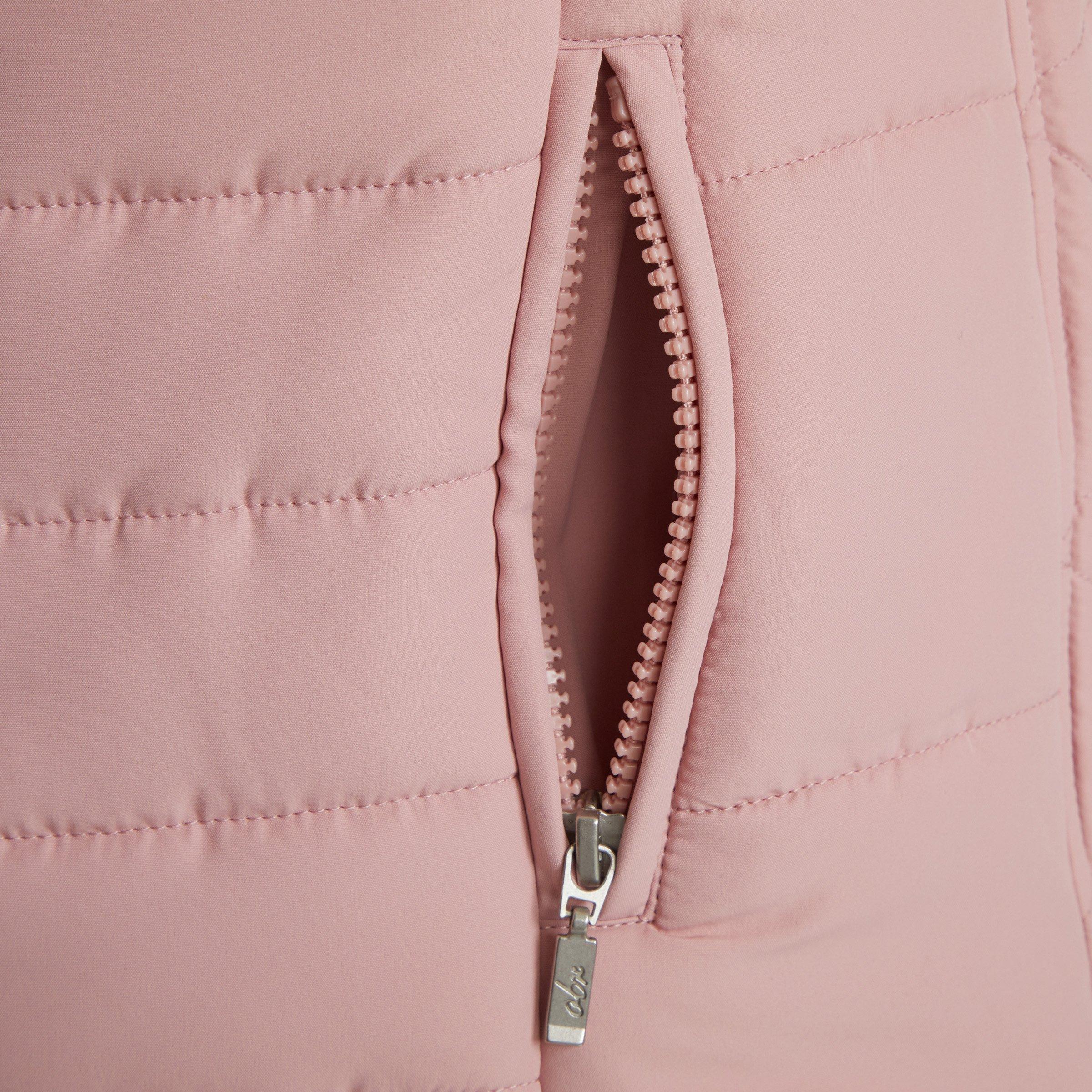 Pink sleeveless puffer on sale jacket