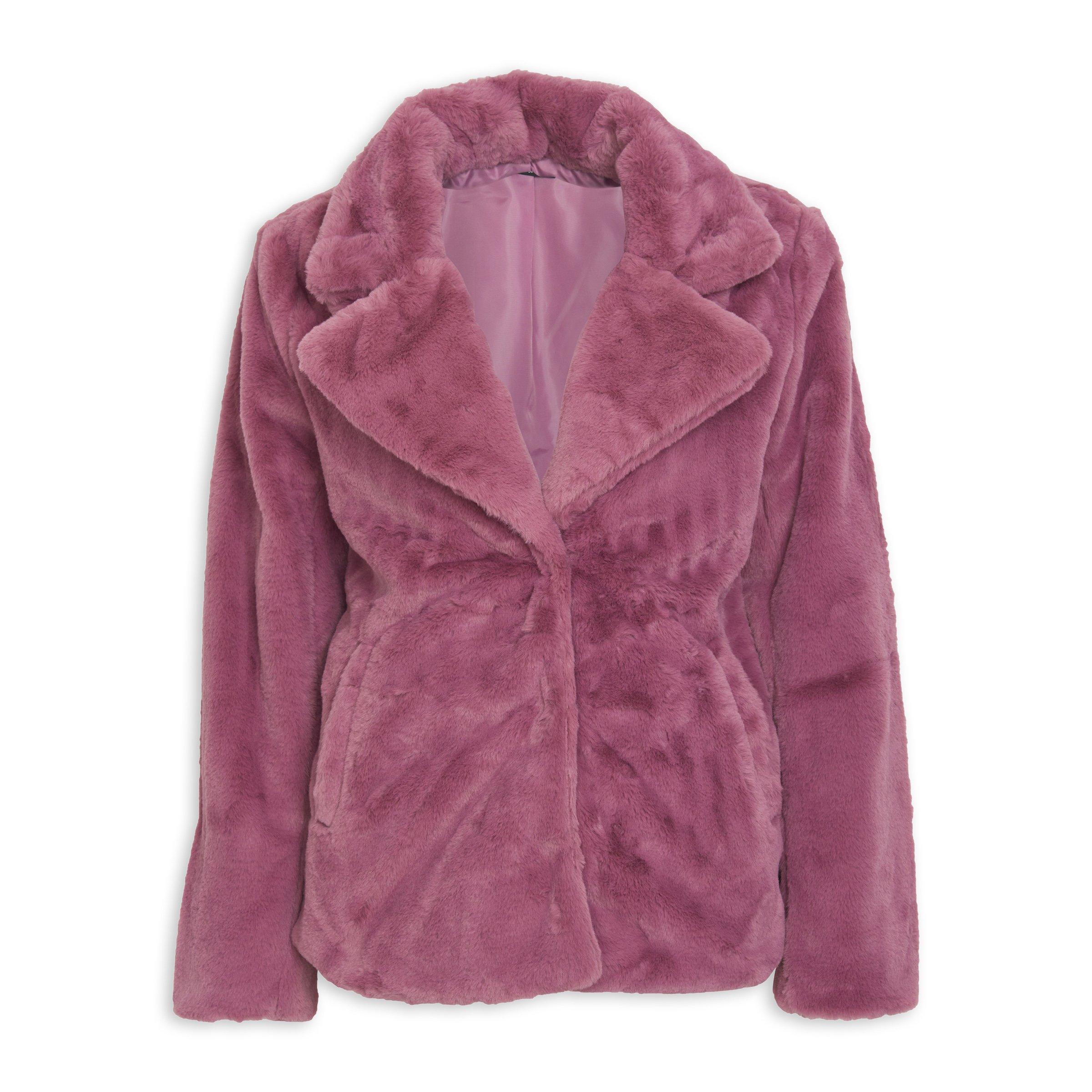 Lilac on sale fur jacket