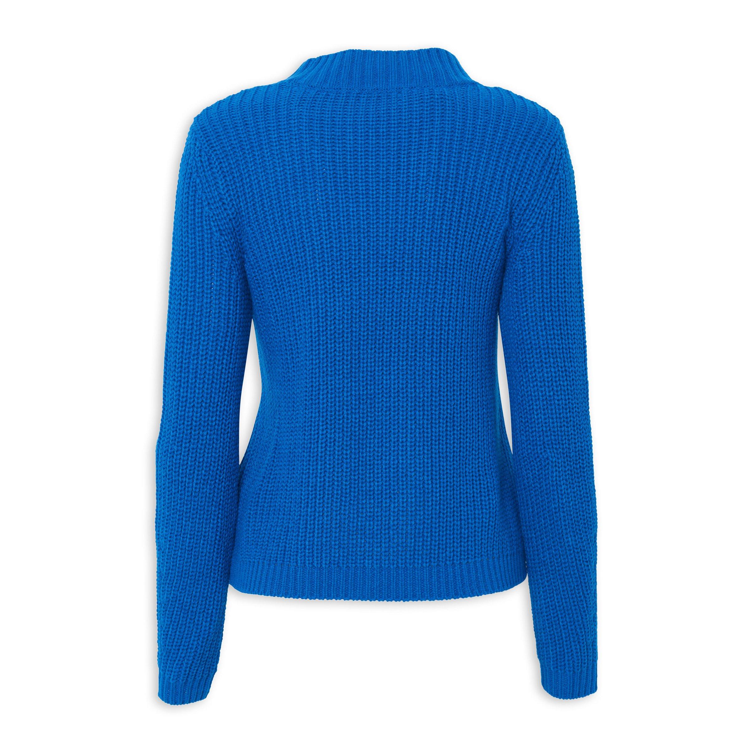 Blue turtle neck jumper best sale