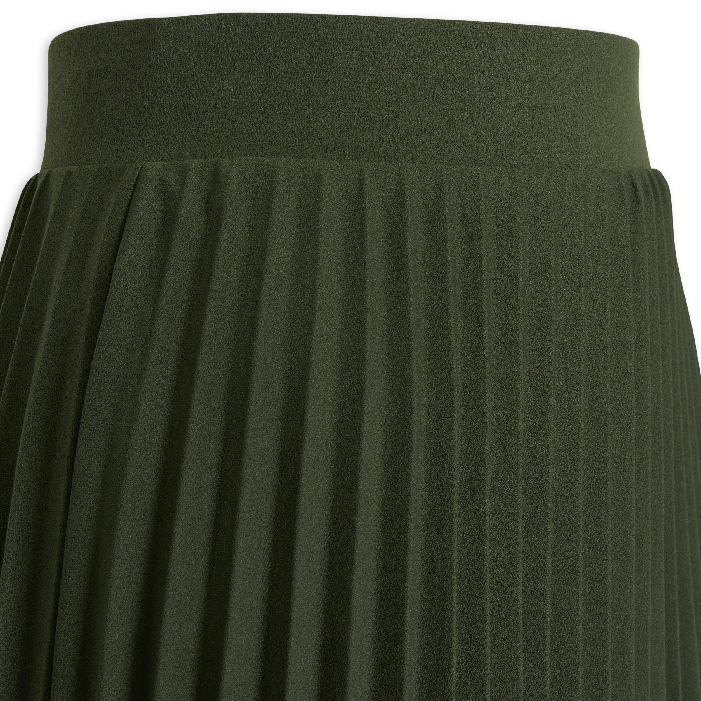 Green Pleated Skirt (3023084) Identity