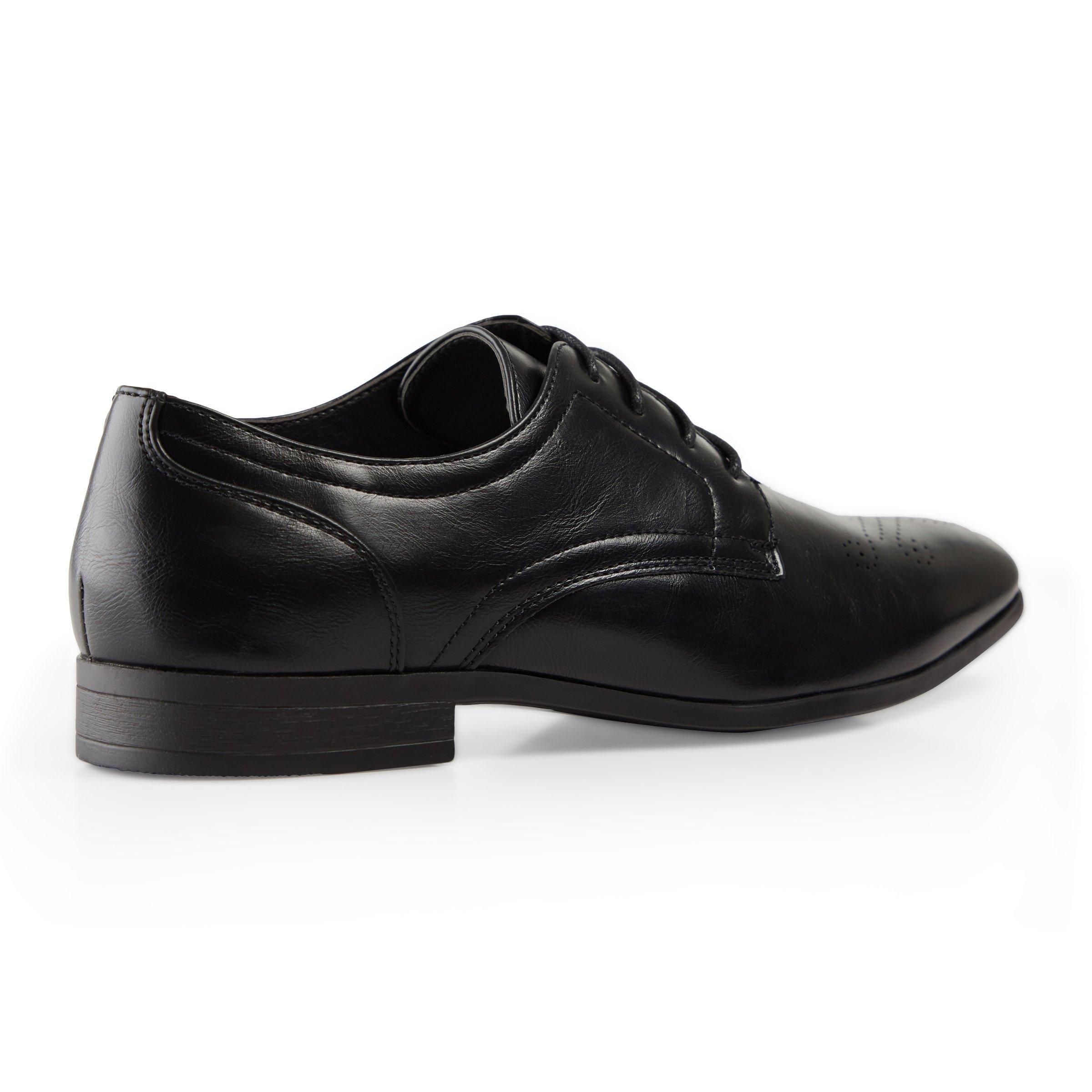 Black formal lace up hot sale shoes