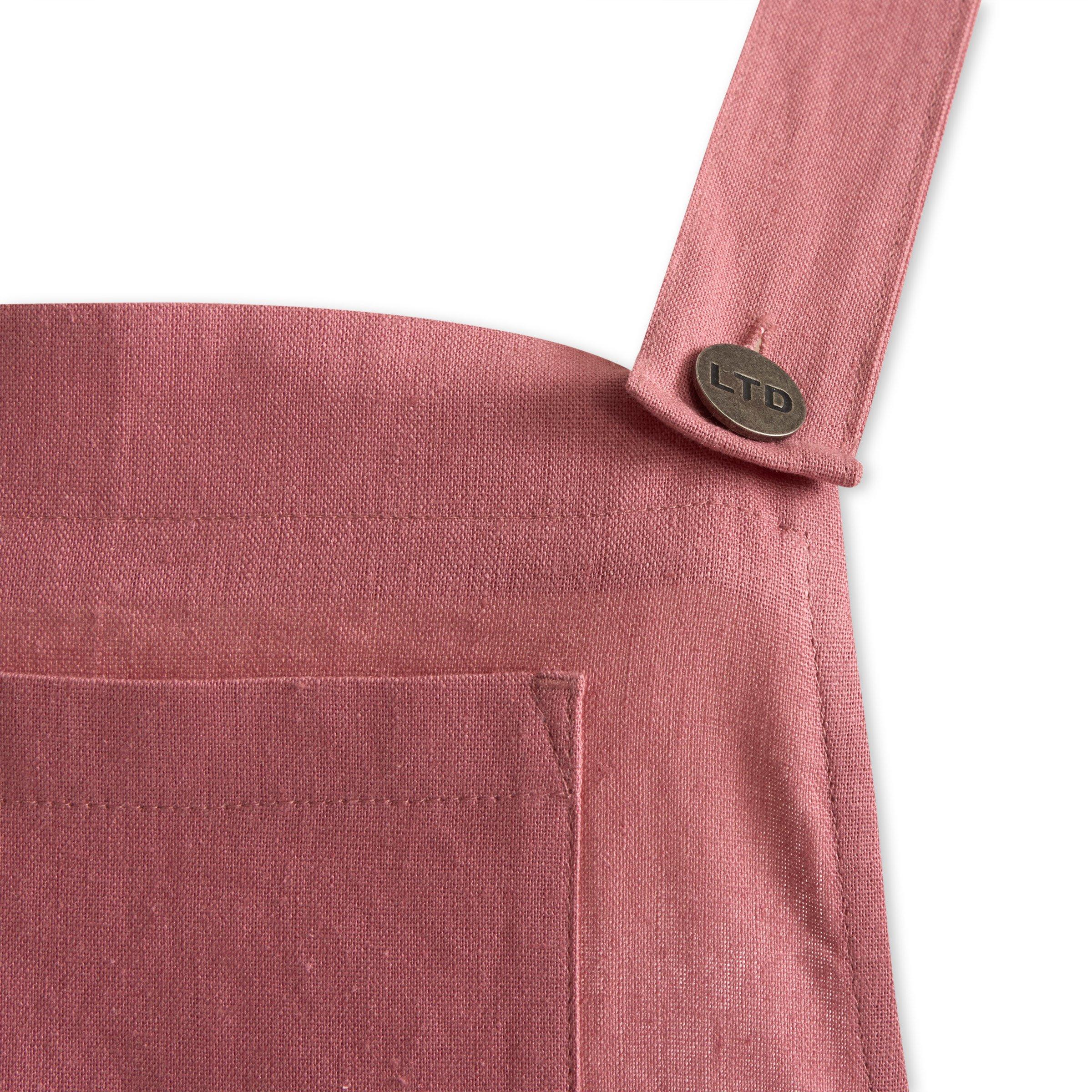 Pink 2024 linen dungarees