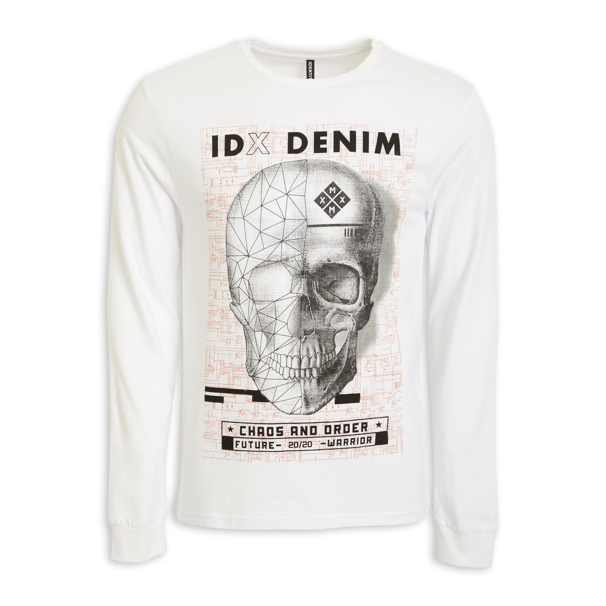 White Long Sleeve Graphic Tee (3026125) | Identity