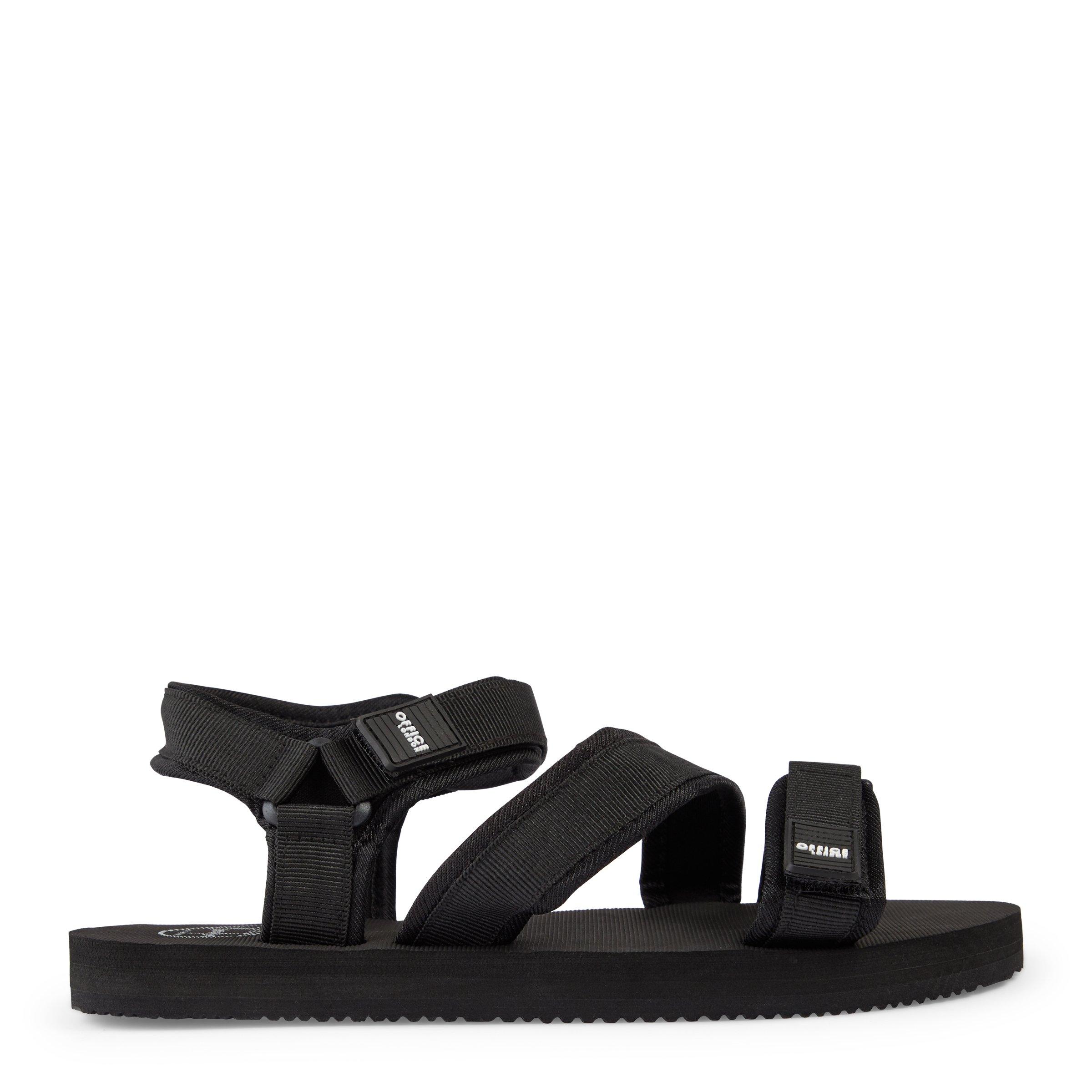 Black velcro strap sandals hot sale