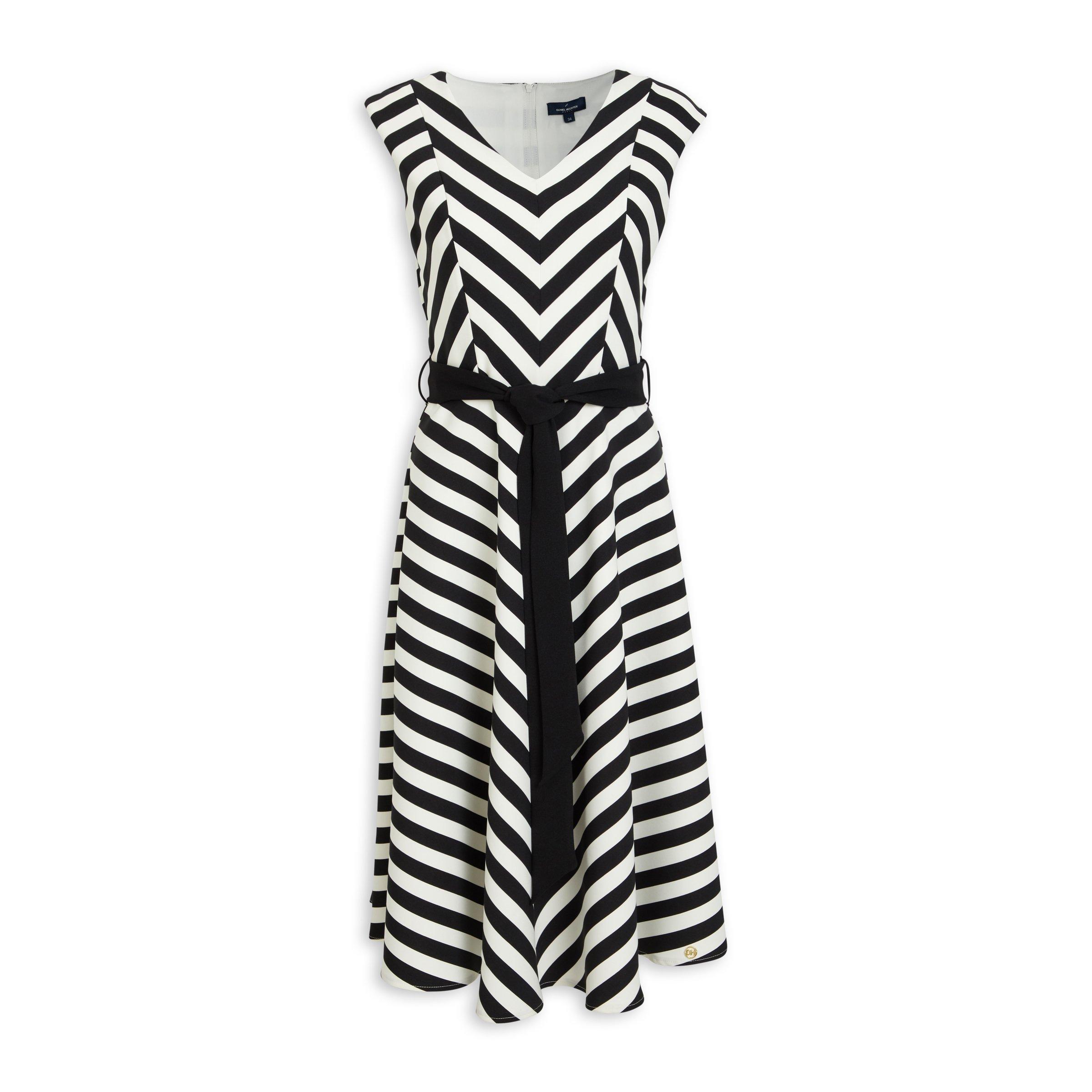 Black and white striped best sale overall dress