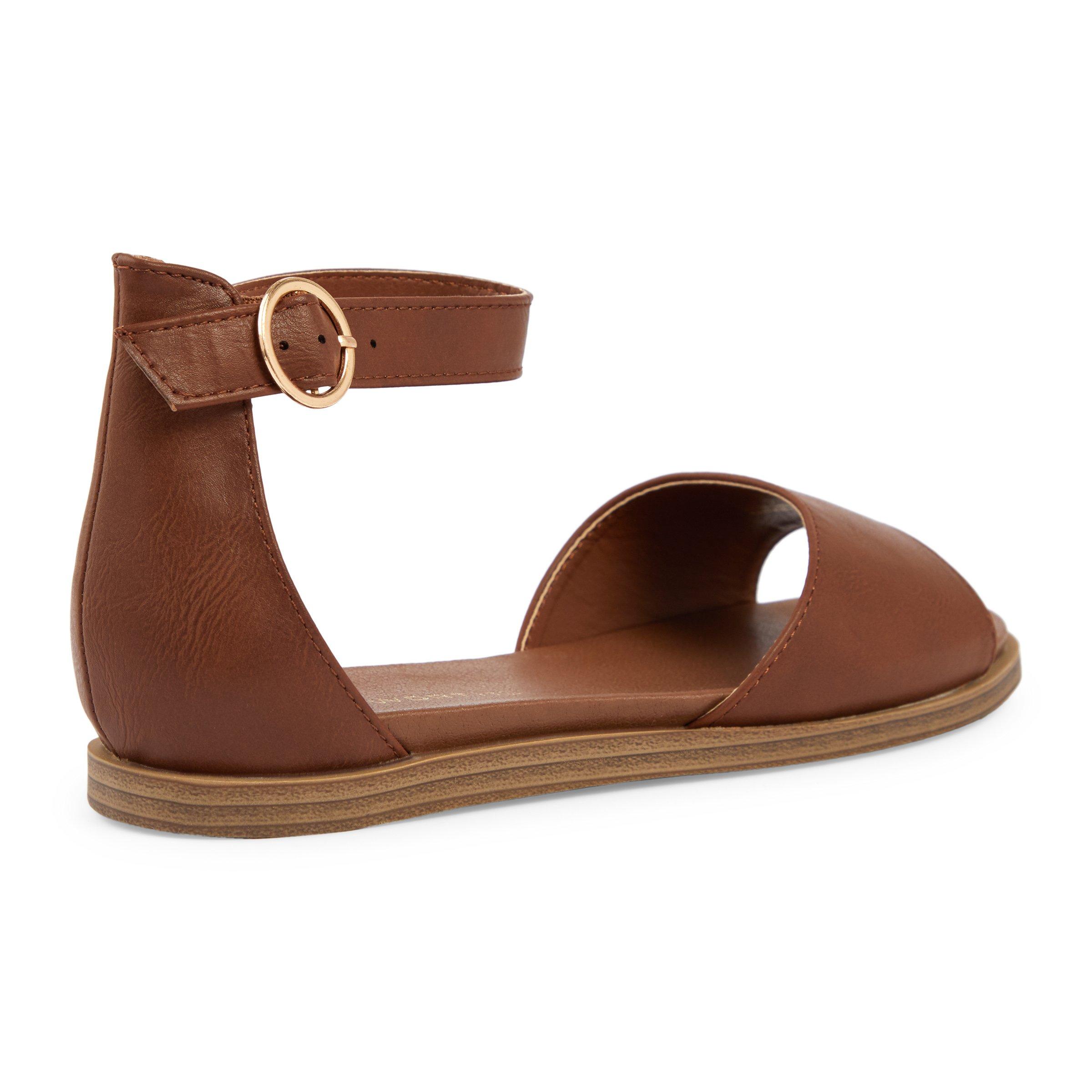 Tan ankle 2024 strap flats