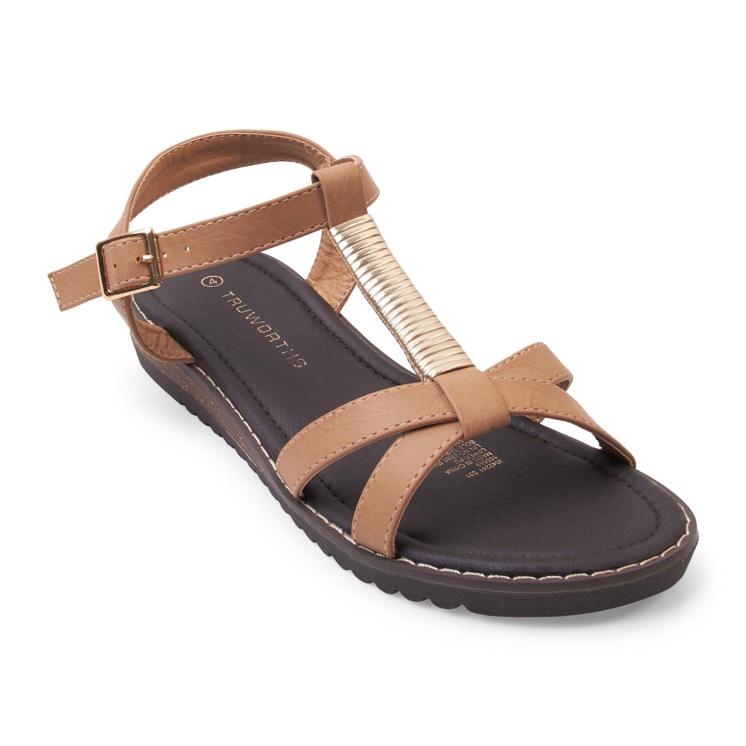 Tan T bar Sandal 3042241 Truworths