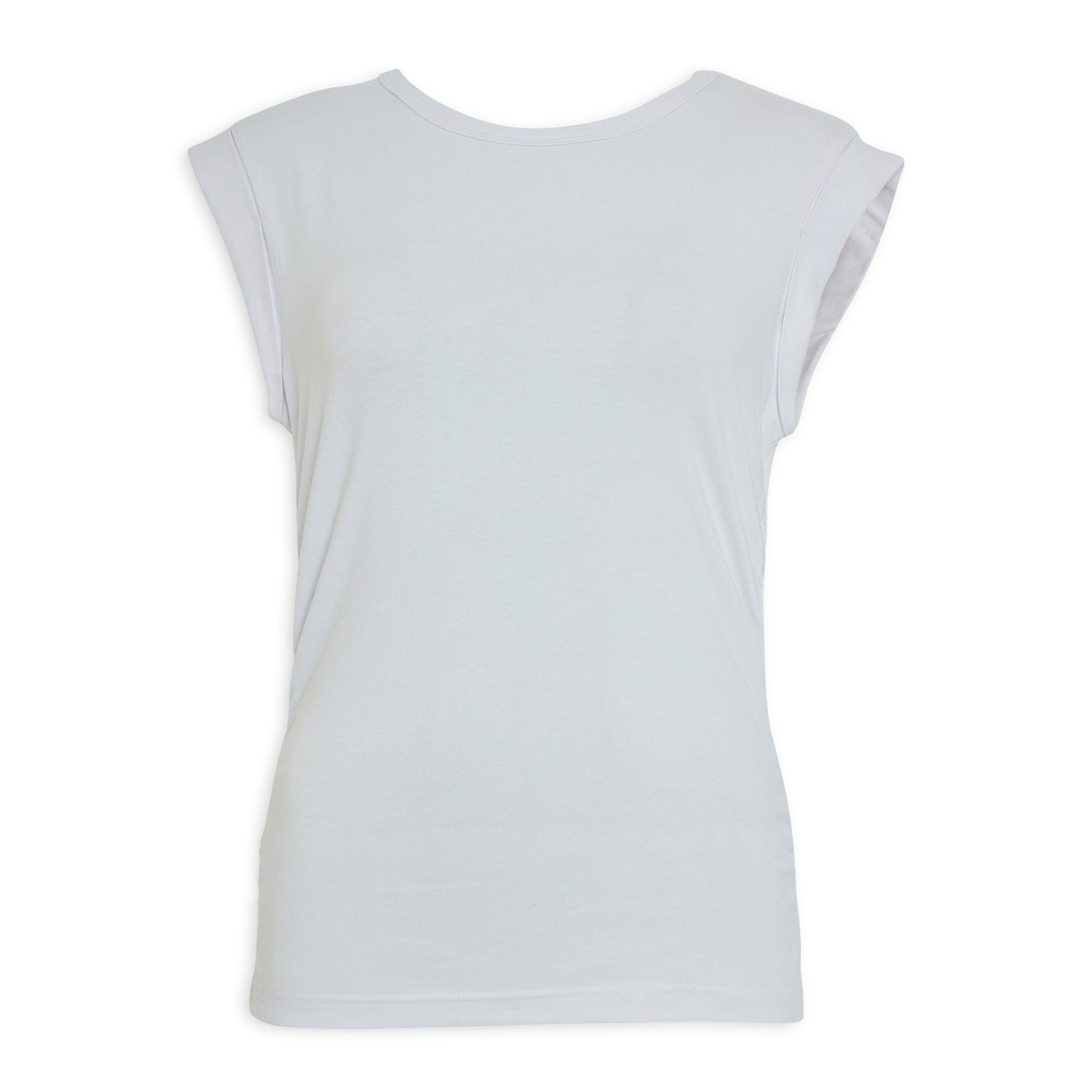 Plain white sale muscle tee