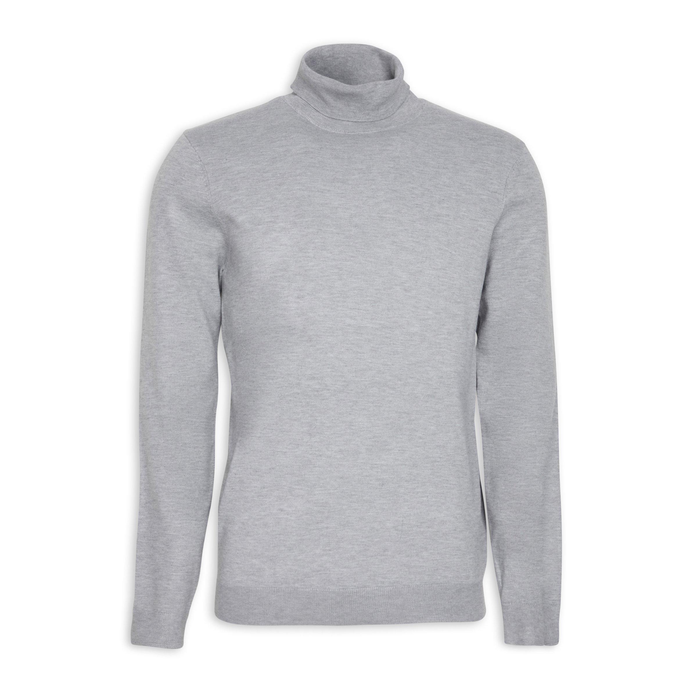 Grey polo hot sale neck top