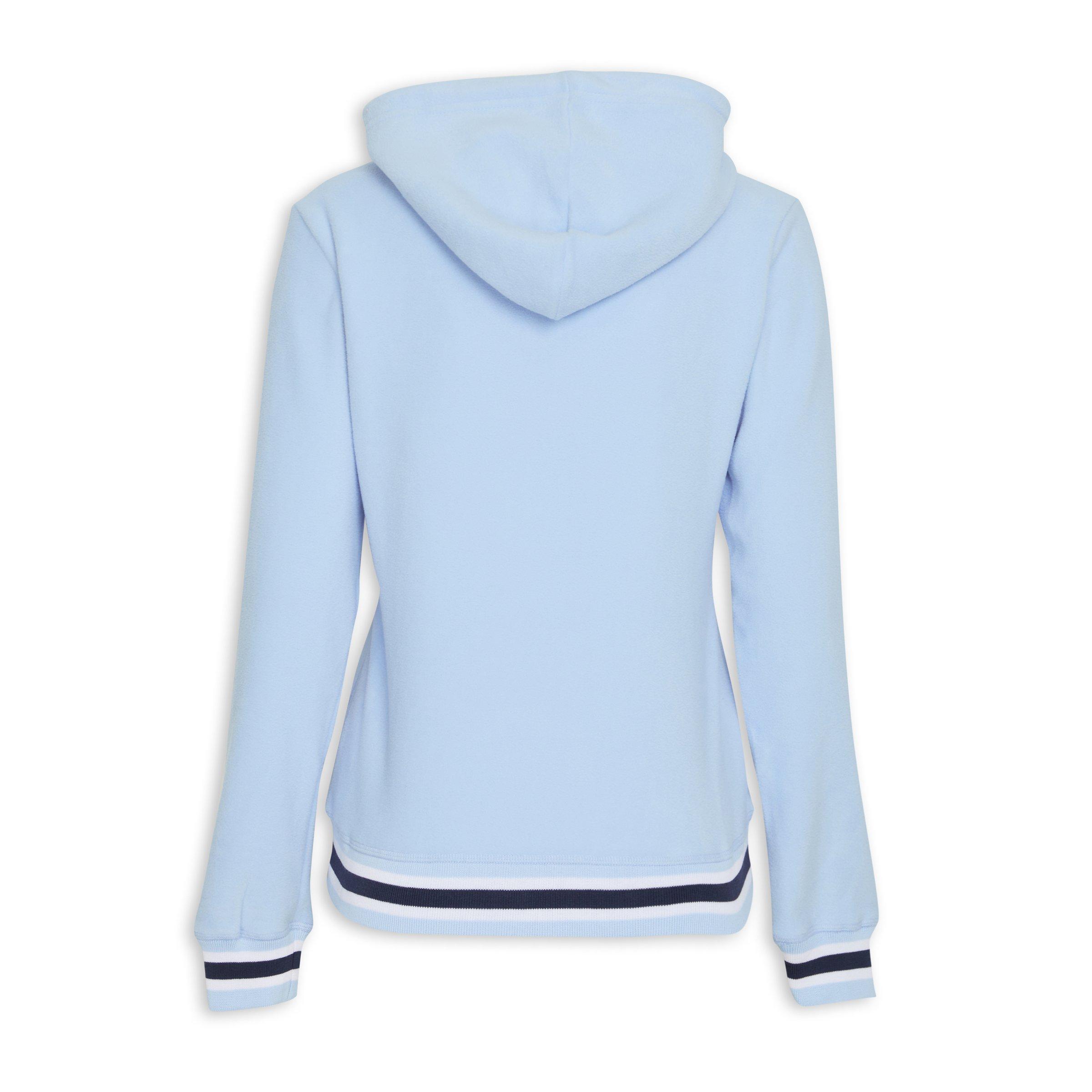 Pale blue cheap zip up hoodie