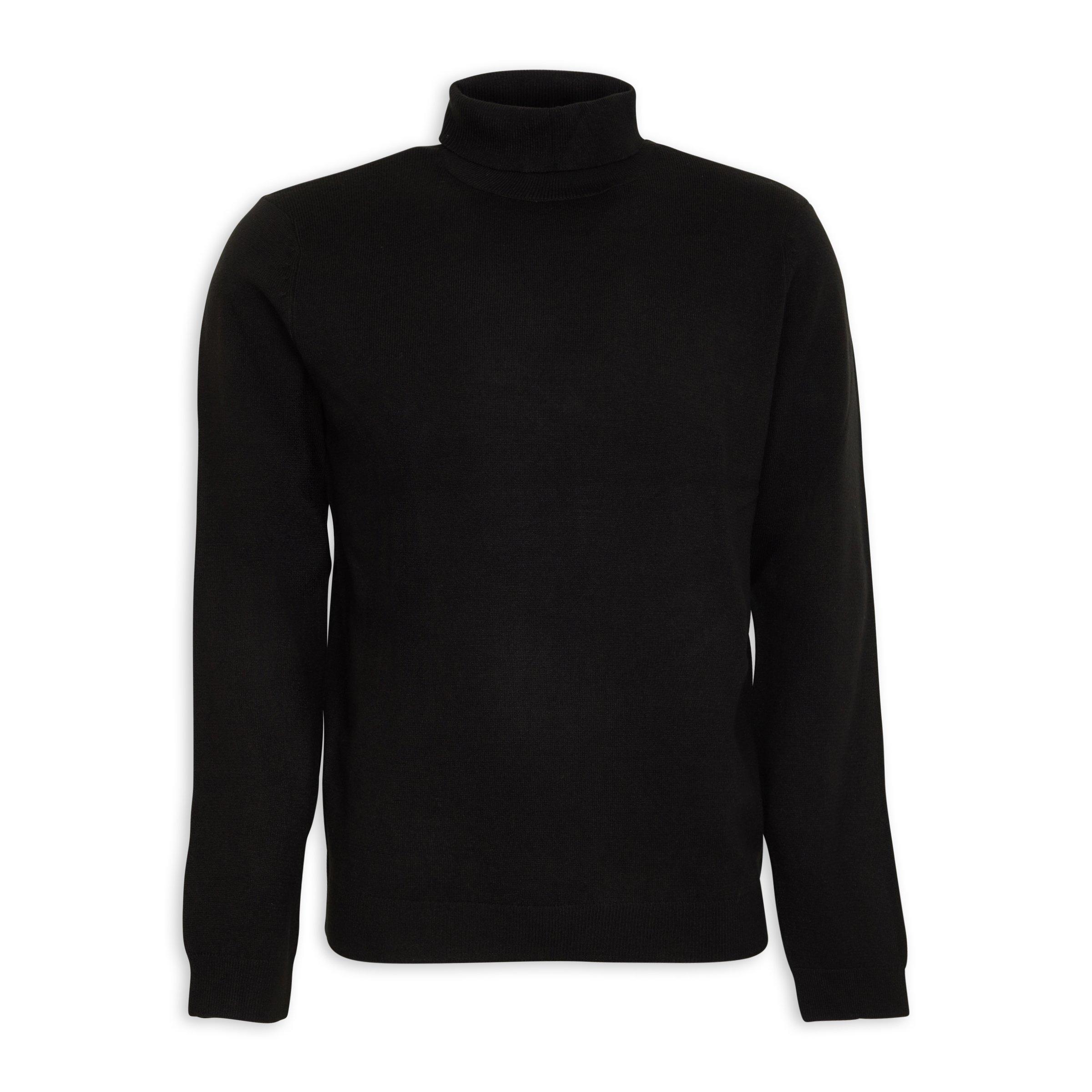 Black jersey hotsell roll neck